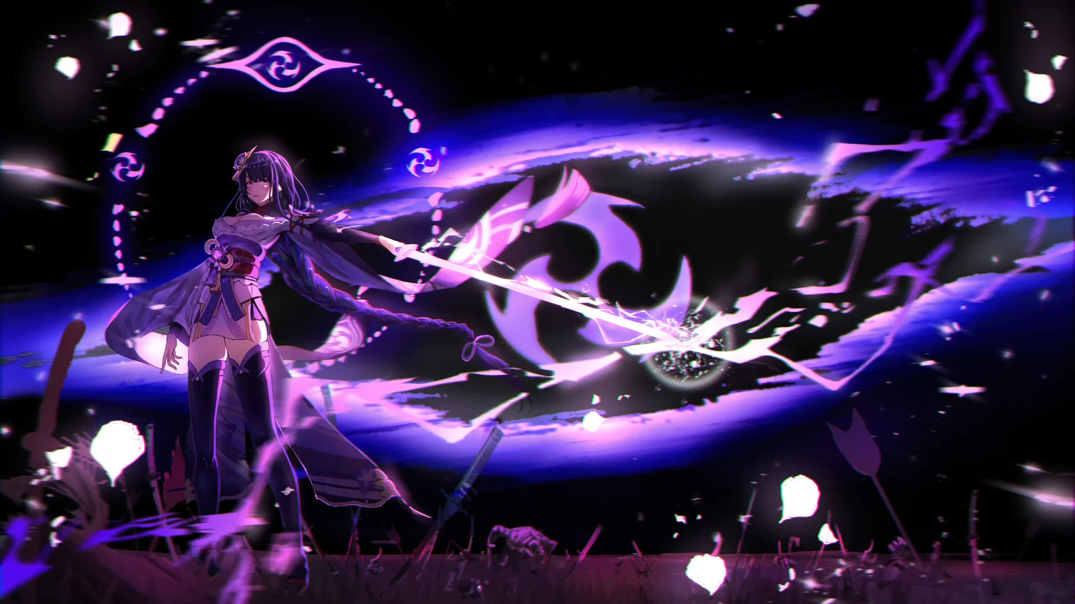Raiden Shogun 4K Wallpaper – Genshin Impact