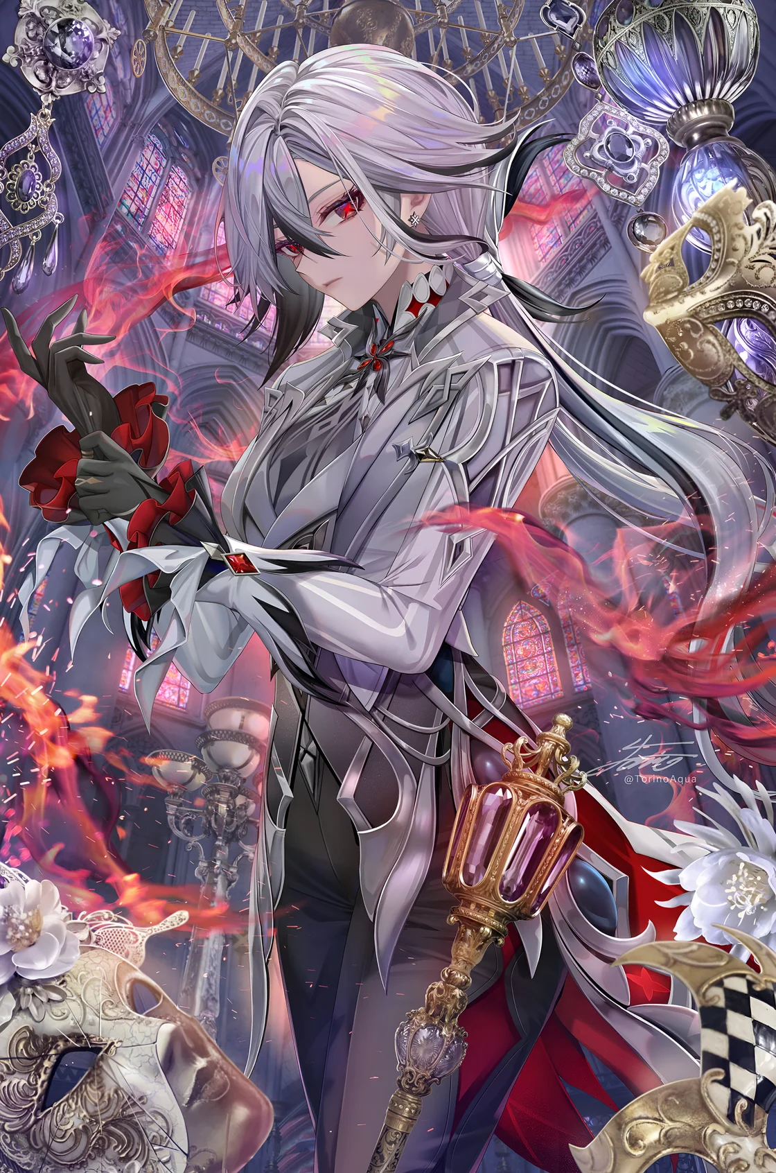 Wallpaper 4K Arlecchino Genshin Impact