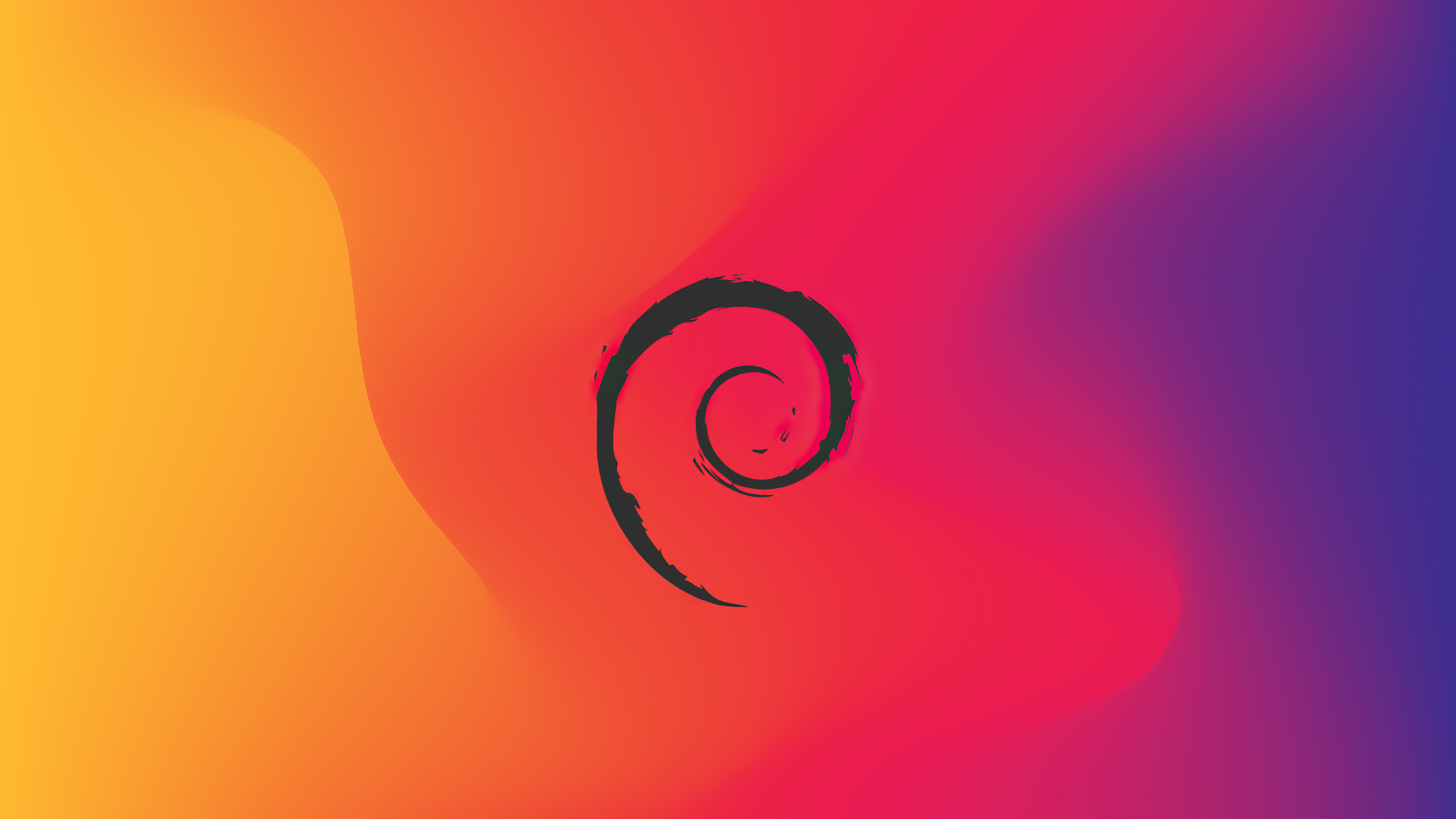 Debian Linux Spiral 4K Wallpaper