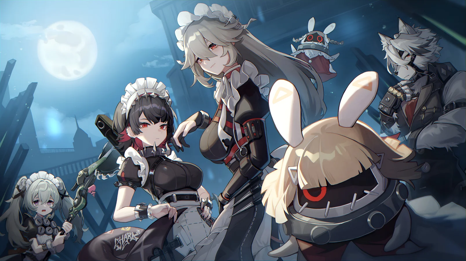 Zenless Zone Zero Maid Squad Moonlight Wallpaper