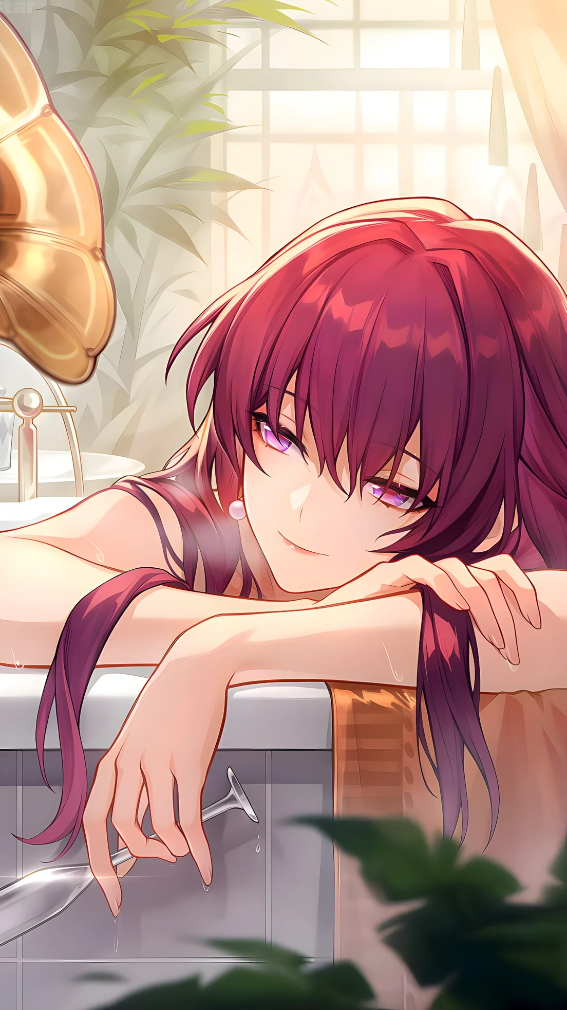Kafka Bathtub Relaxing Scene – Honkai Star Rail Wallpaper