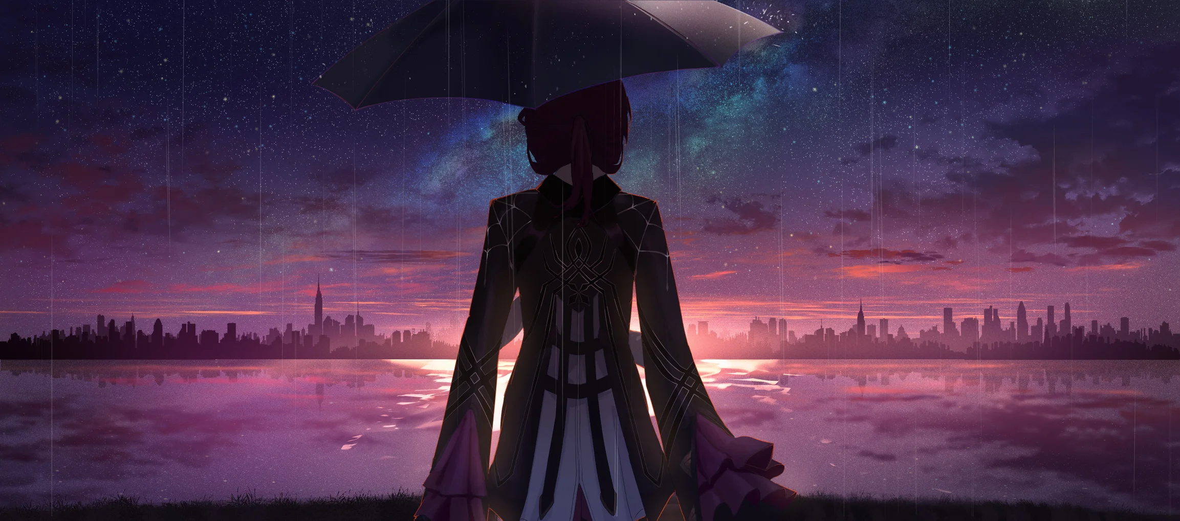 Kafka Rainy Twilight City Wallpaper – Honkai Star Rail