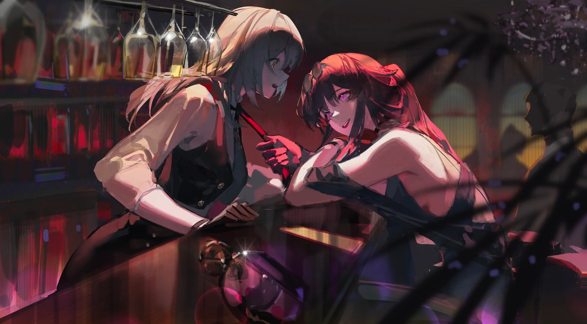 Kafka & Stelle Bar Scene Wallpaper – Honkai Star Rail