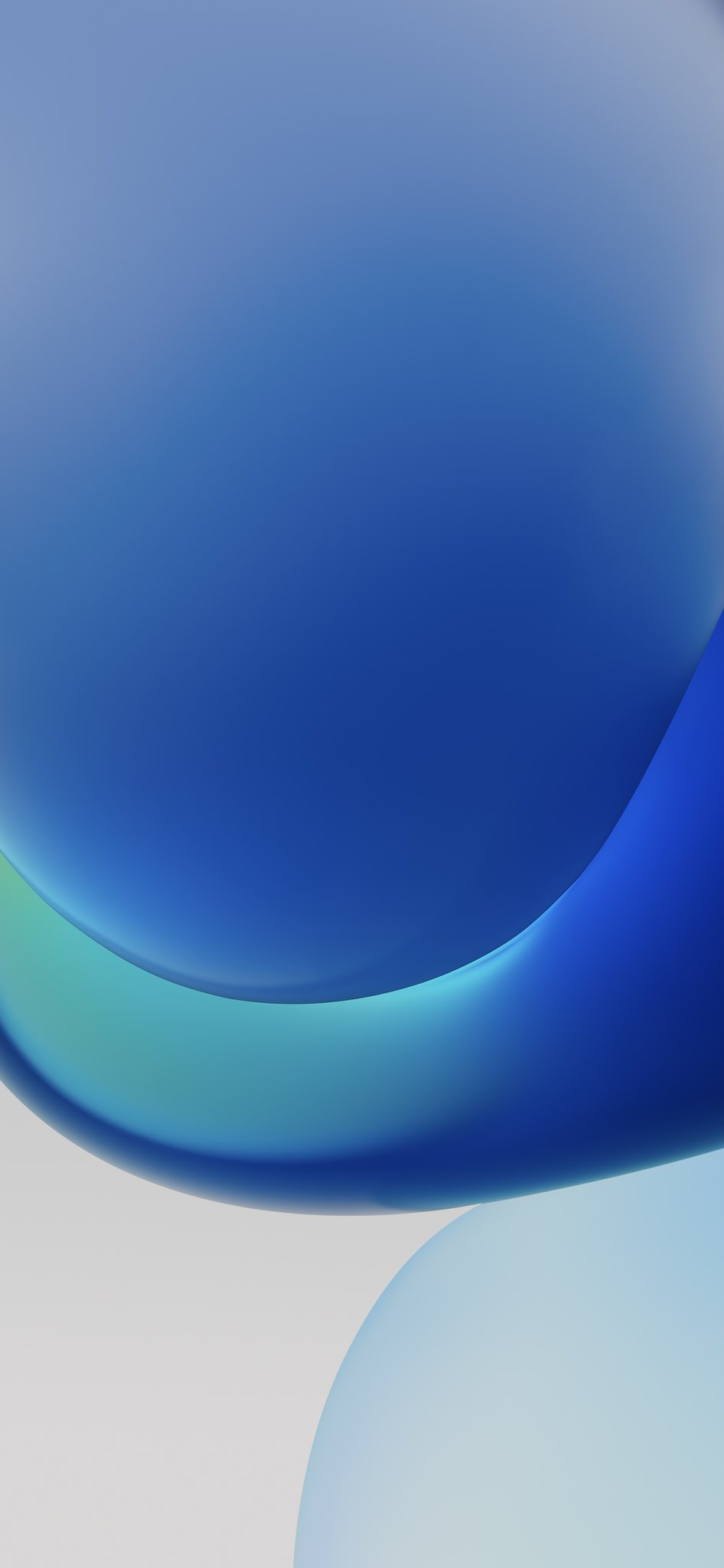 Blue Sphere Gradient iOS Wallpaper 4K