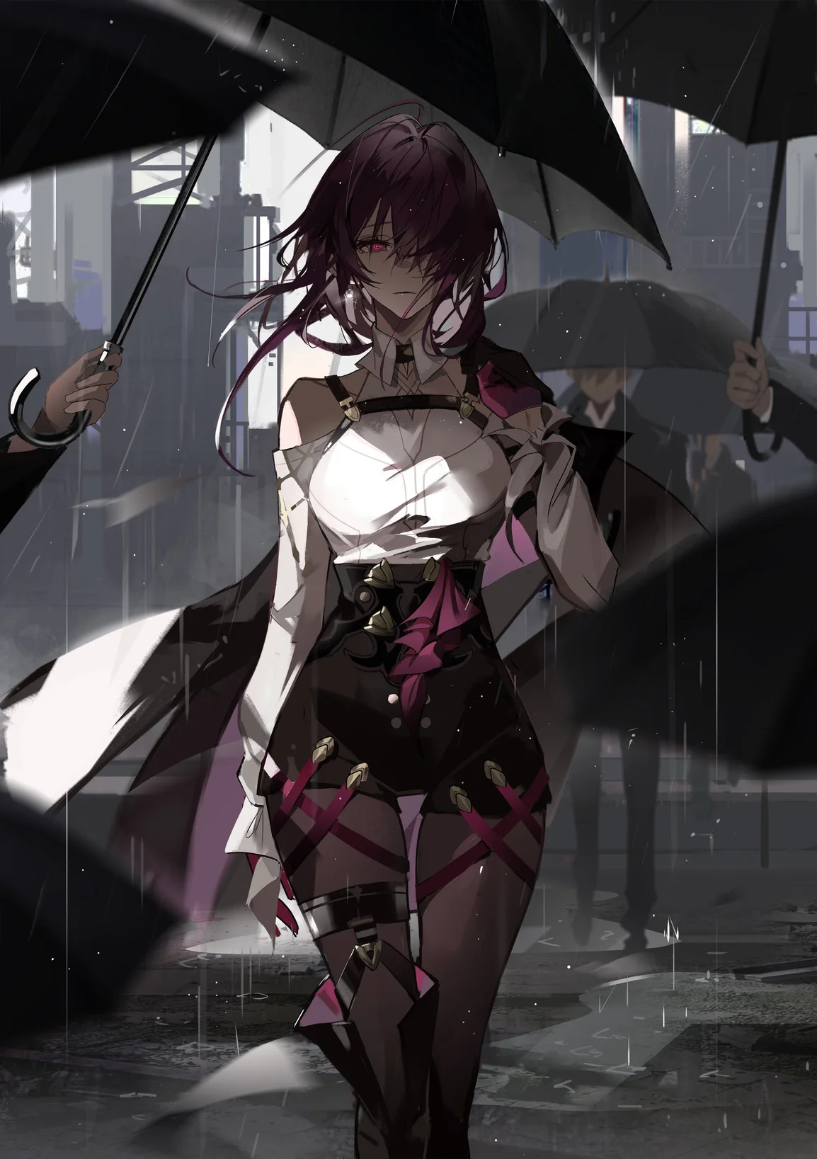 Kafka in the Rain – Honkai Star Rail Wallpaper