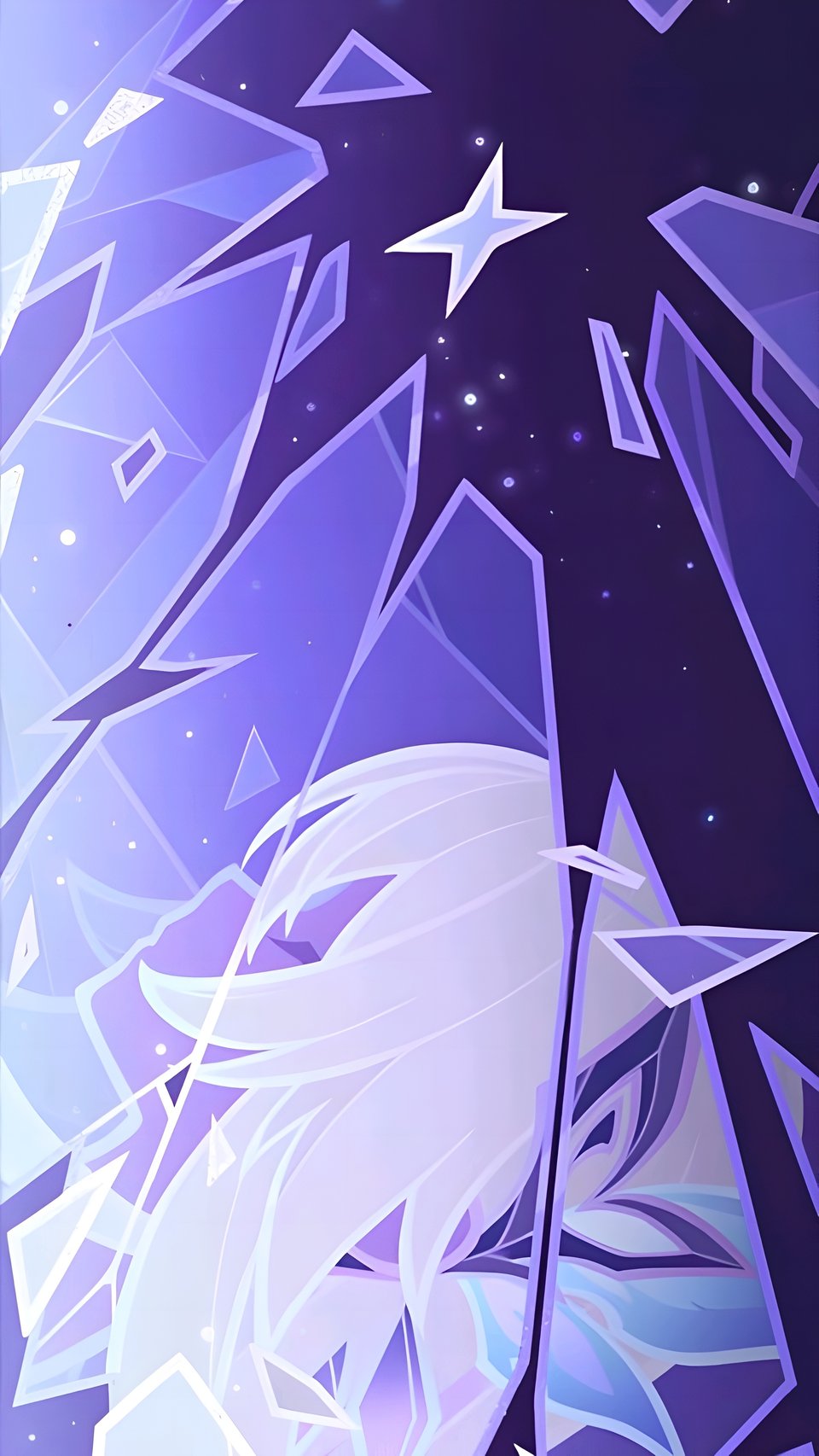 Skirk Genshin Impact 4K Purple Crystal Wallpaper