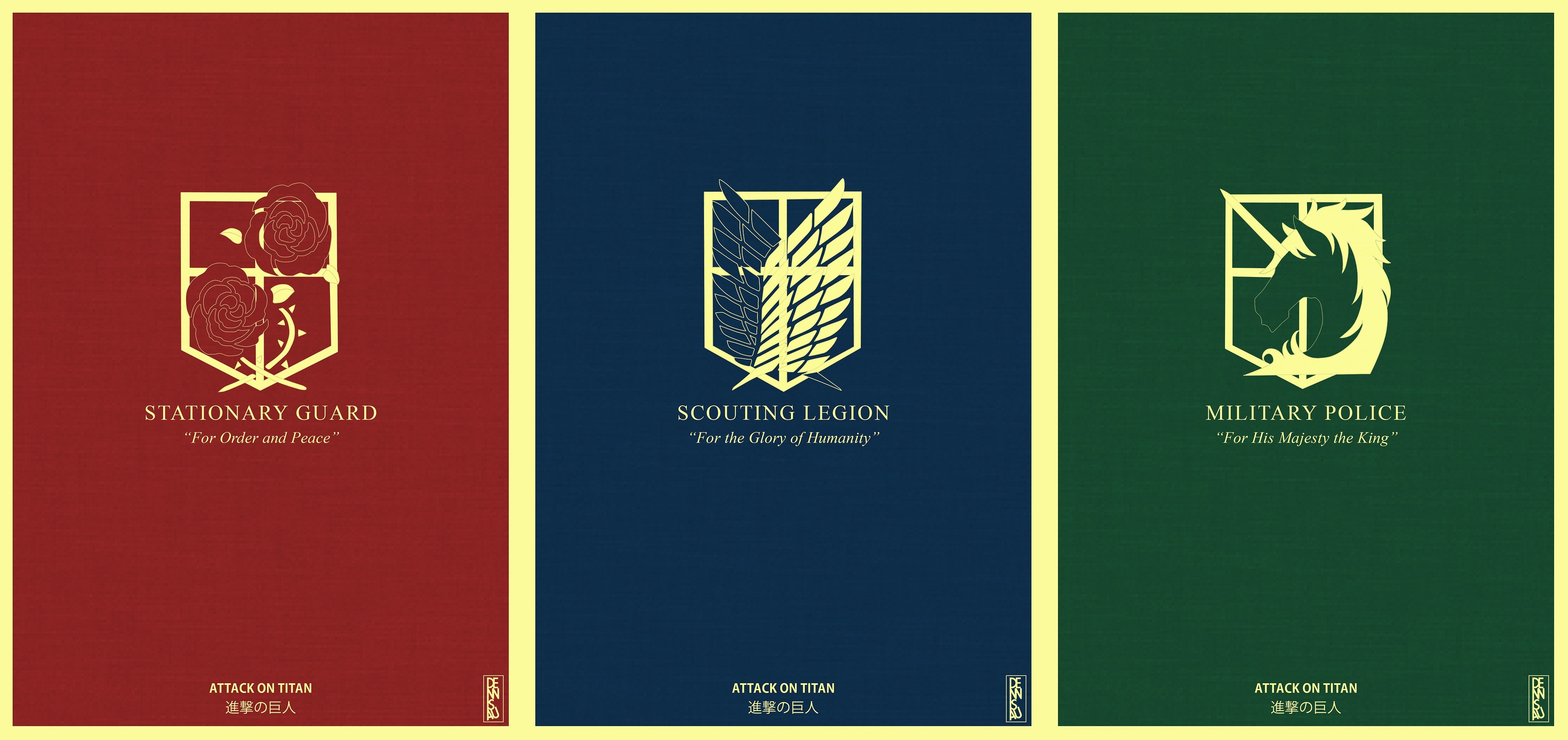 Attack on Titan Military Factions Wallpaper