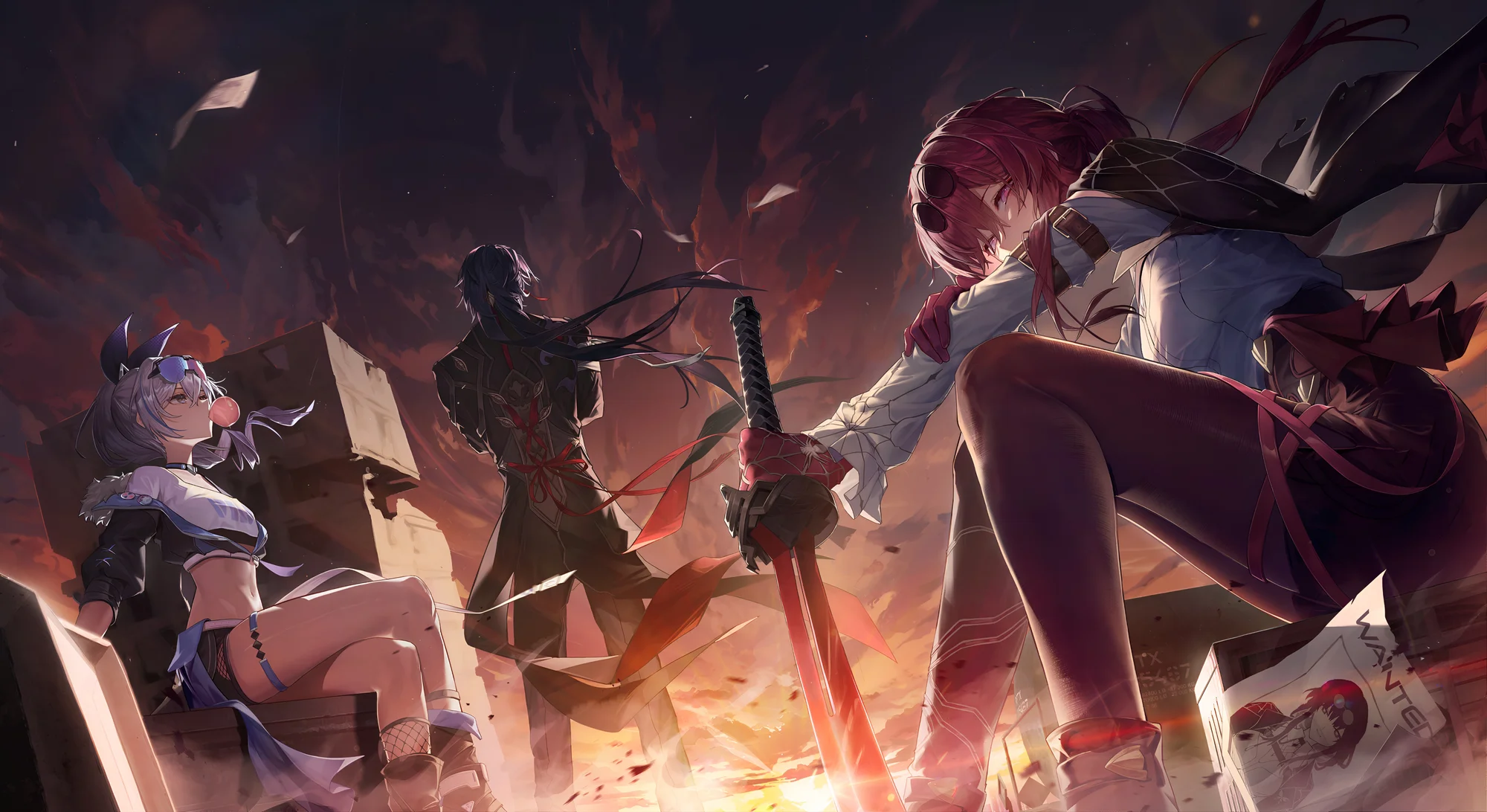 Kafka, Silver Wolf & Blade – Honkai Star Rail Wallpaper