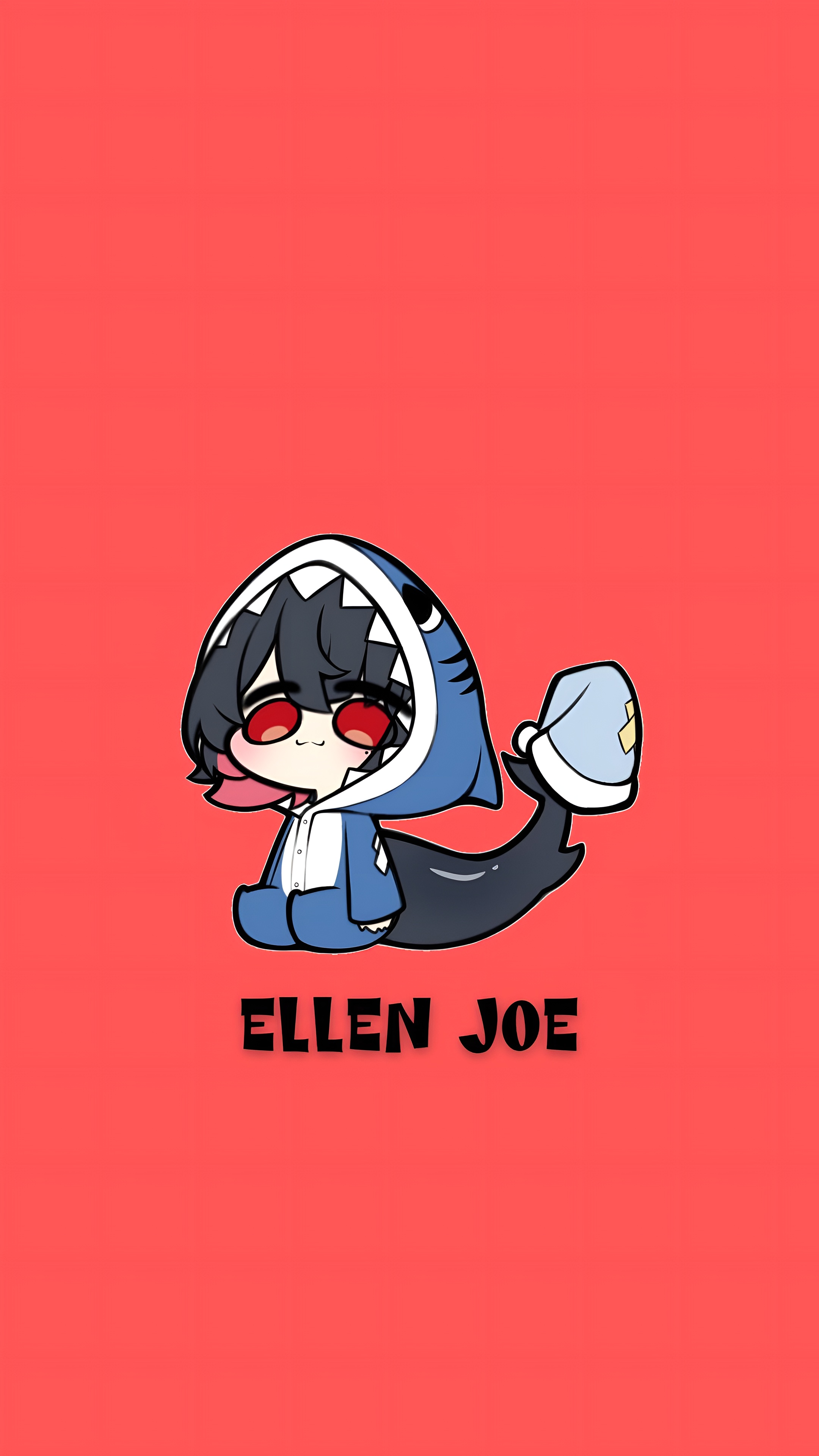 Ellen Joe Shark Chibi Wallpaper 4K