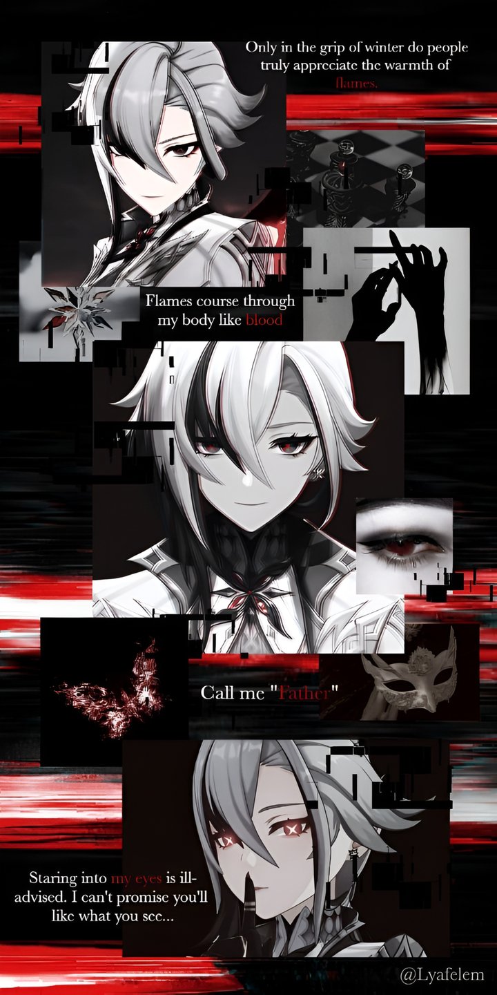 Ταπετσαρία Arlecchino Dark Aesthetic Genshin Impact