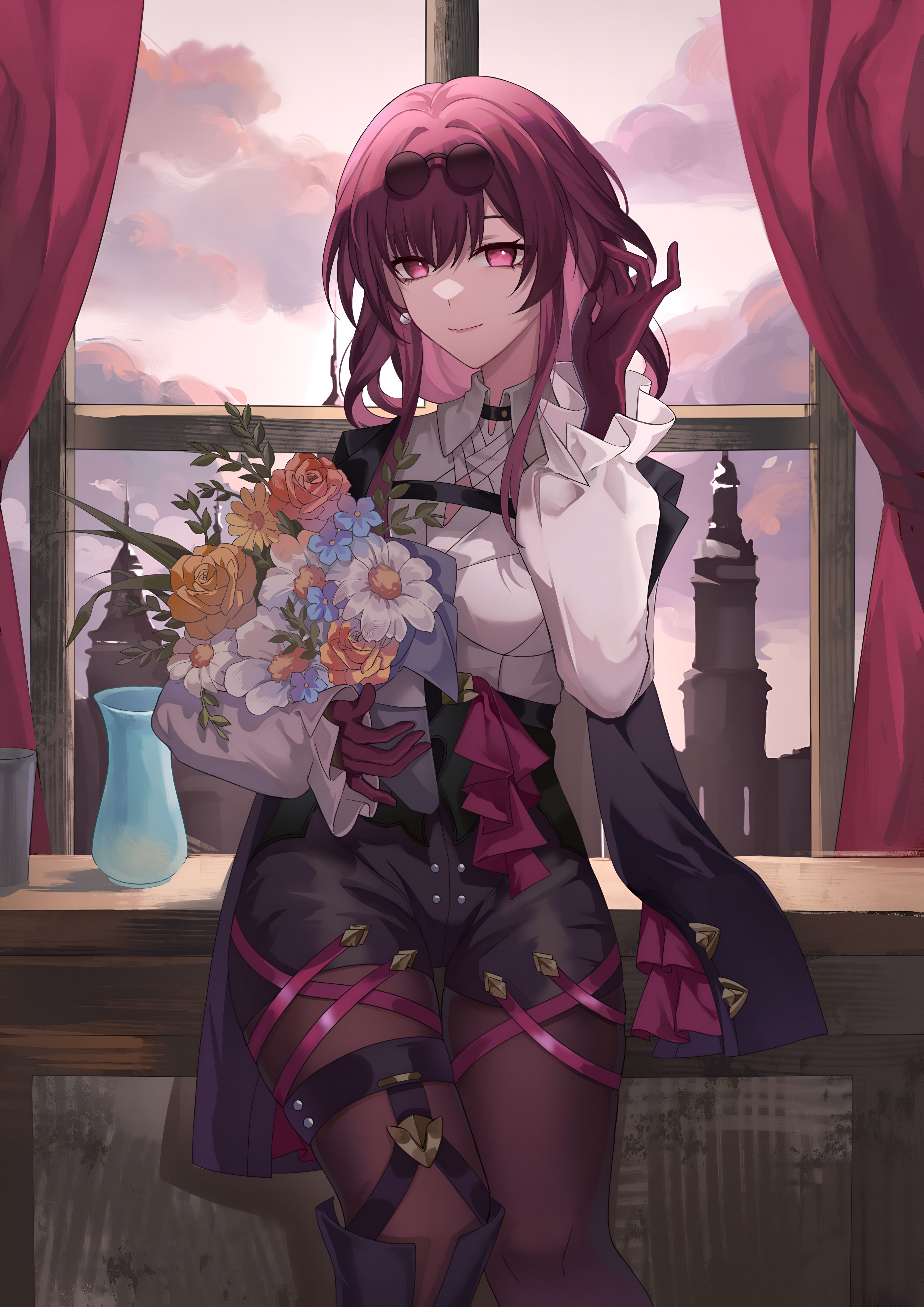 Kafka Honkai Star Rail Bouquet Wallpaper