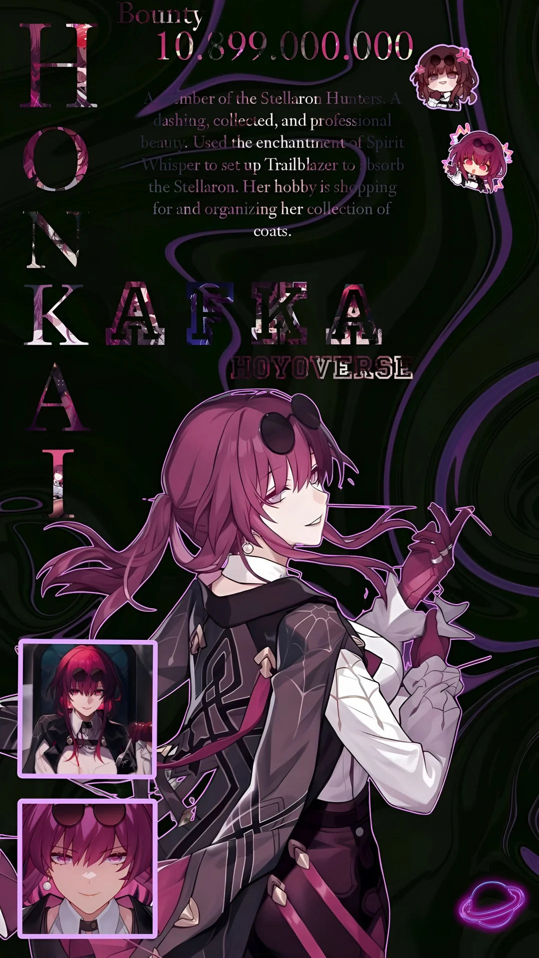 Sfondo Poster di Taglia di Kafka – Honkai Star Rail