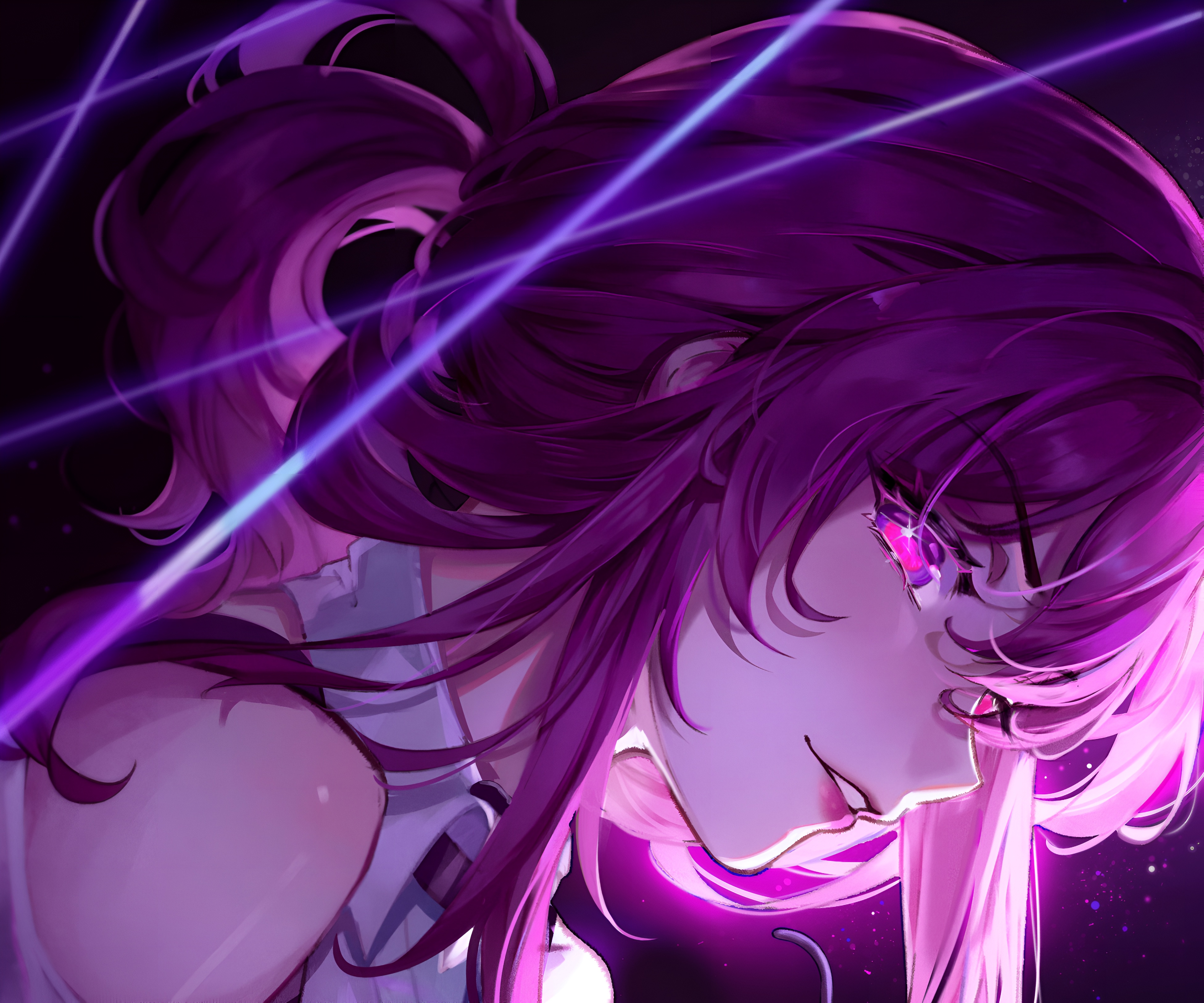 Kafka Honkai Star Rail Purple Anime Wallpaper