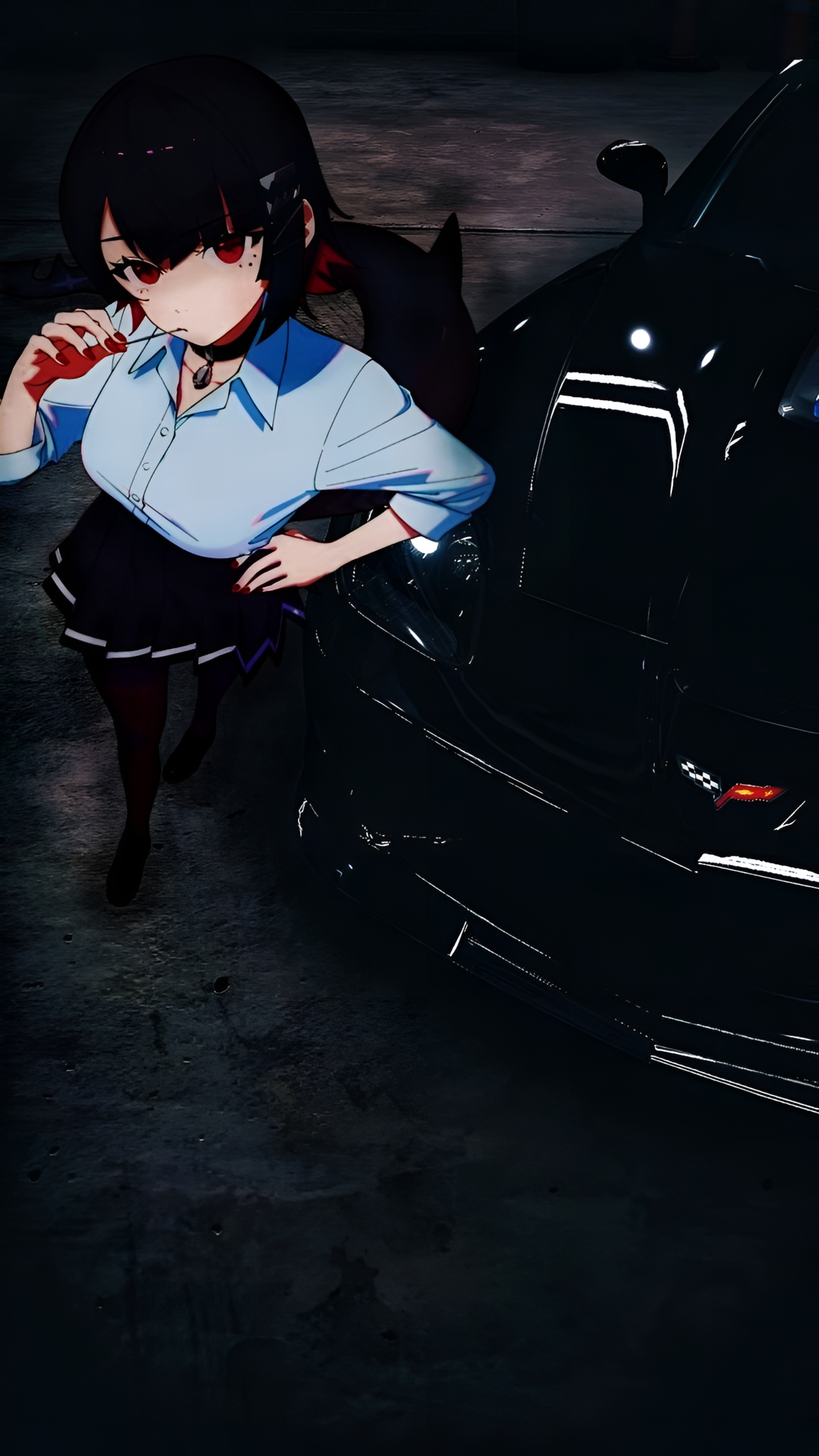 Ellen Joe Zenless Zone Zero Dark Car Wallpaper