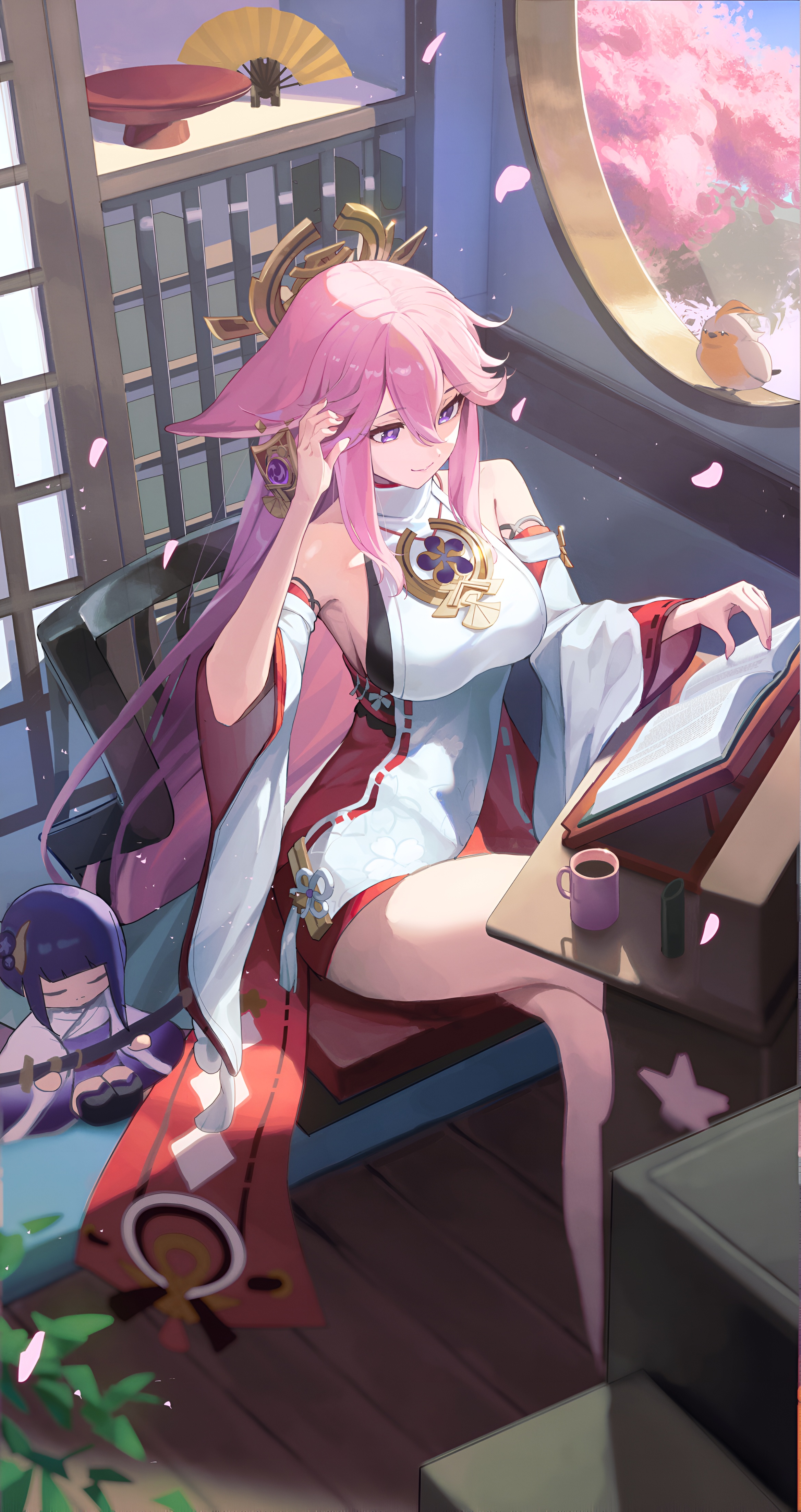 Yae Miko Wallpaper – Genshin Impact 4K Art