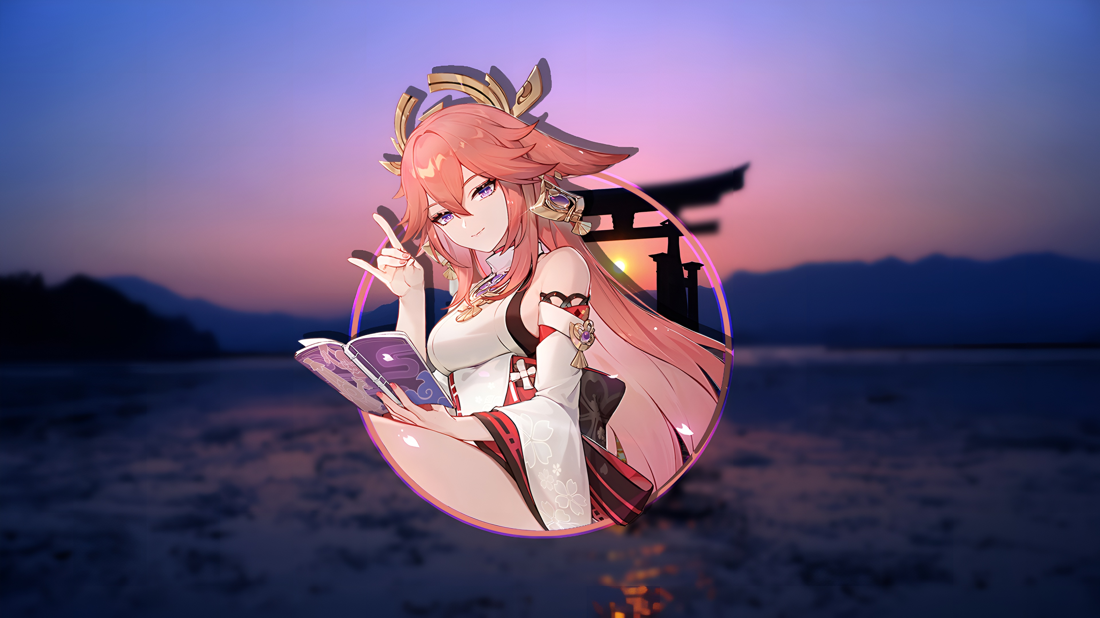 Yae Miko Genshin Impact 4K Wallpaper
