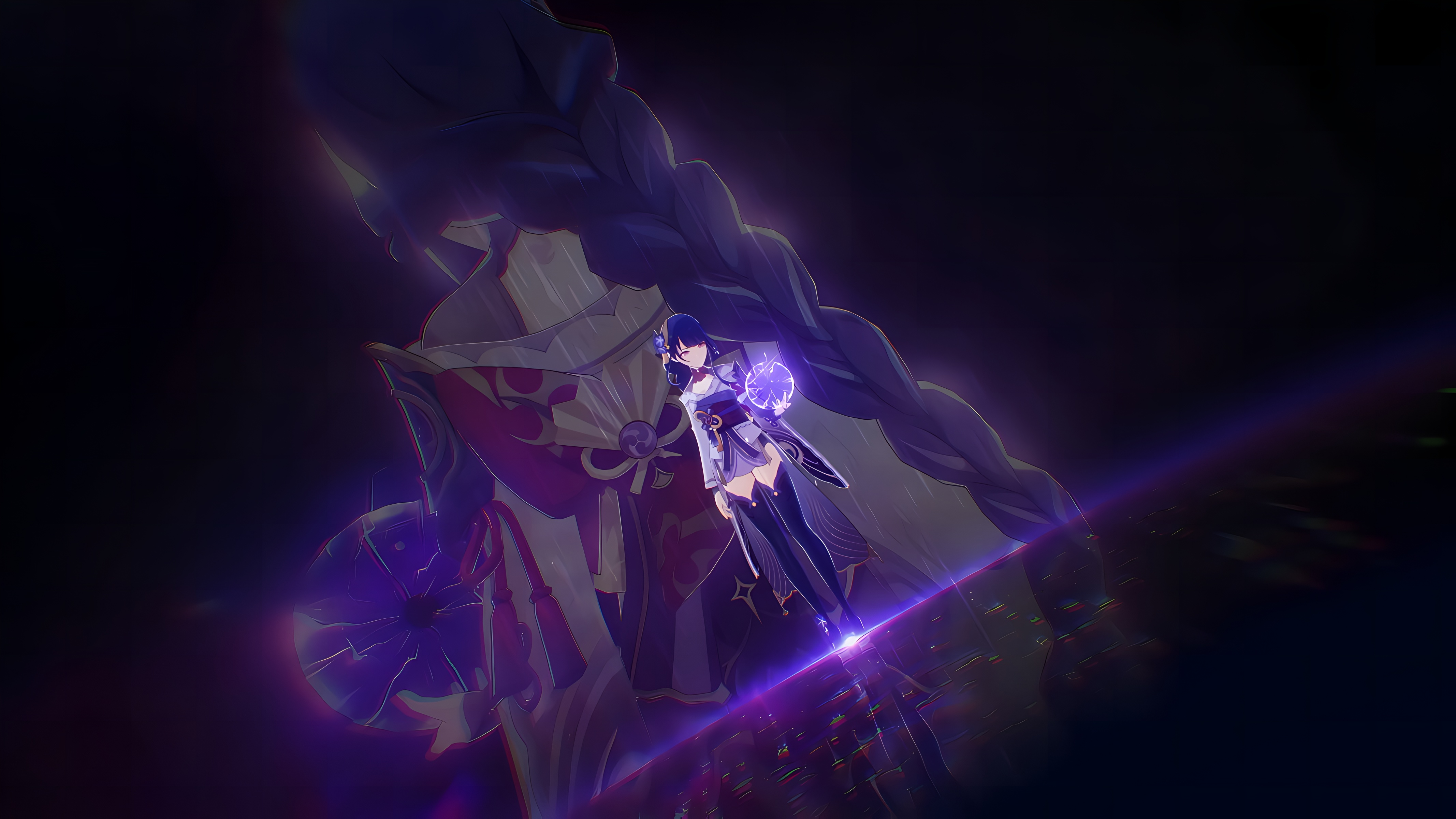 Raiden Shogun 4K Wallpaper – Genshin Impact