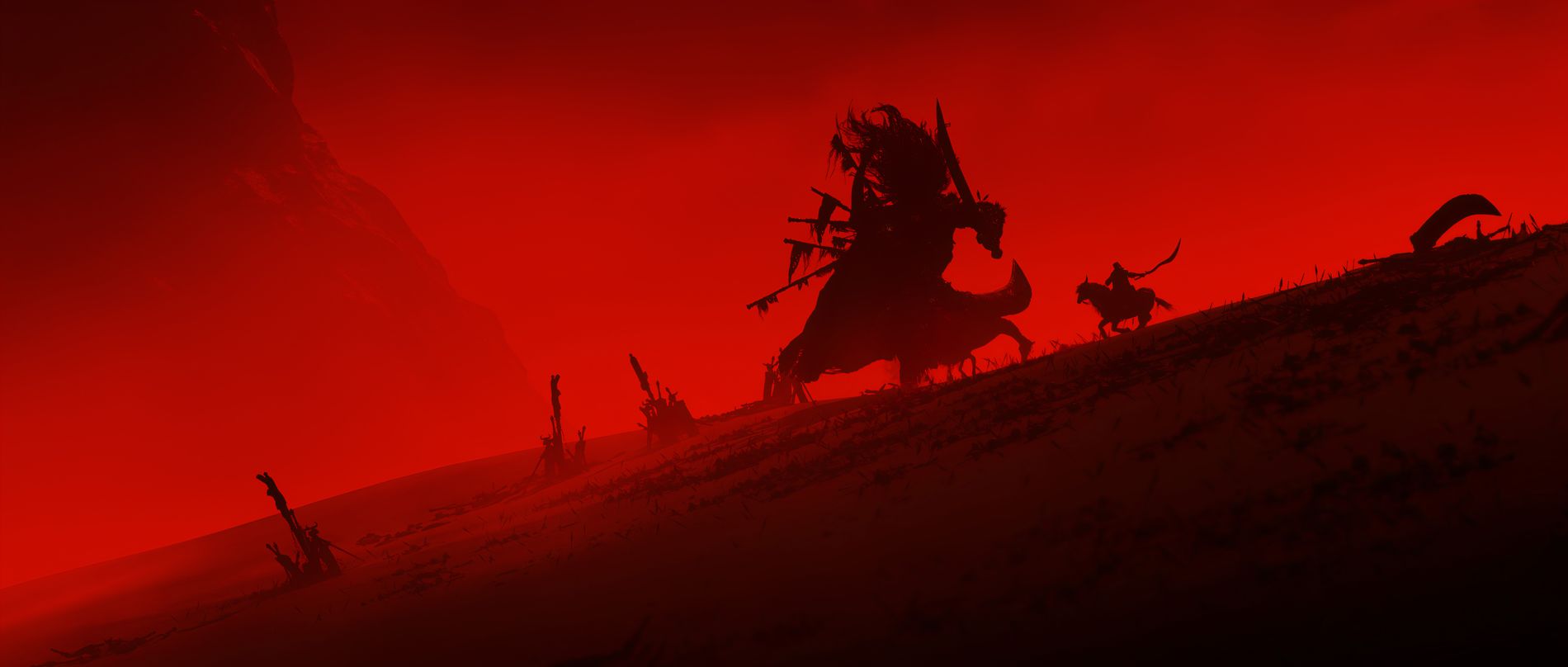 Elden Ring Warrior Red Sunset Wallpaper