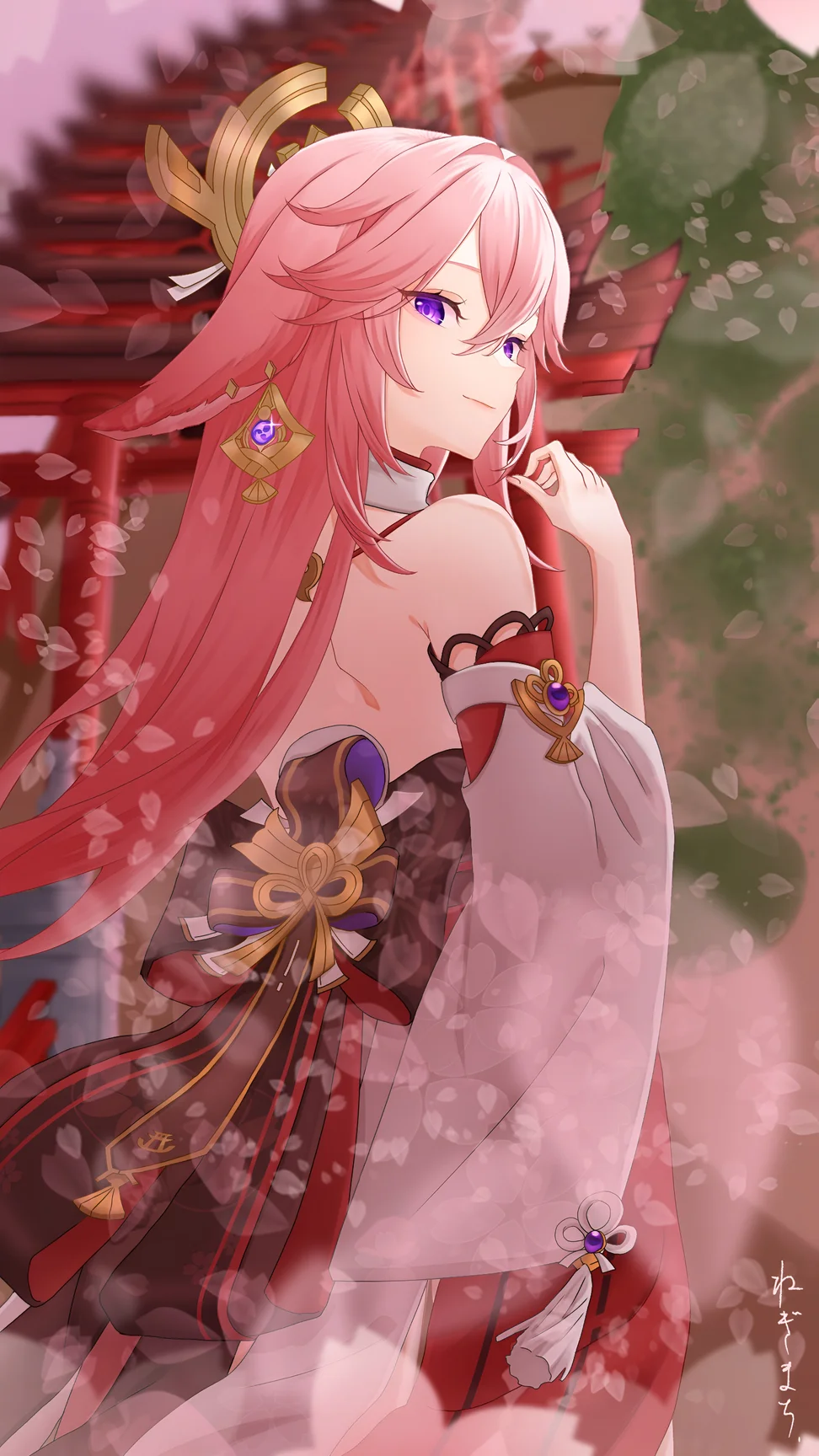 Yae Miko Genshin Impact Ukuta wa 4K
