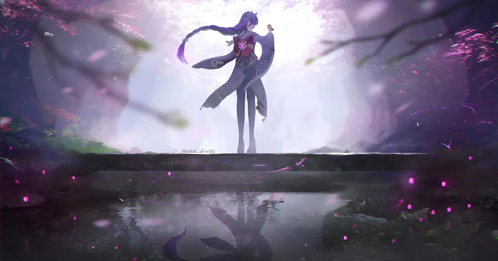 Raiden Shogun Blossom Wallpaper – Genshin Impact 4K