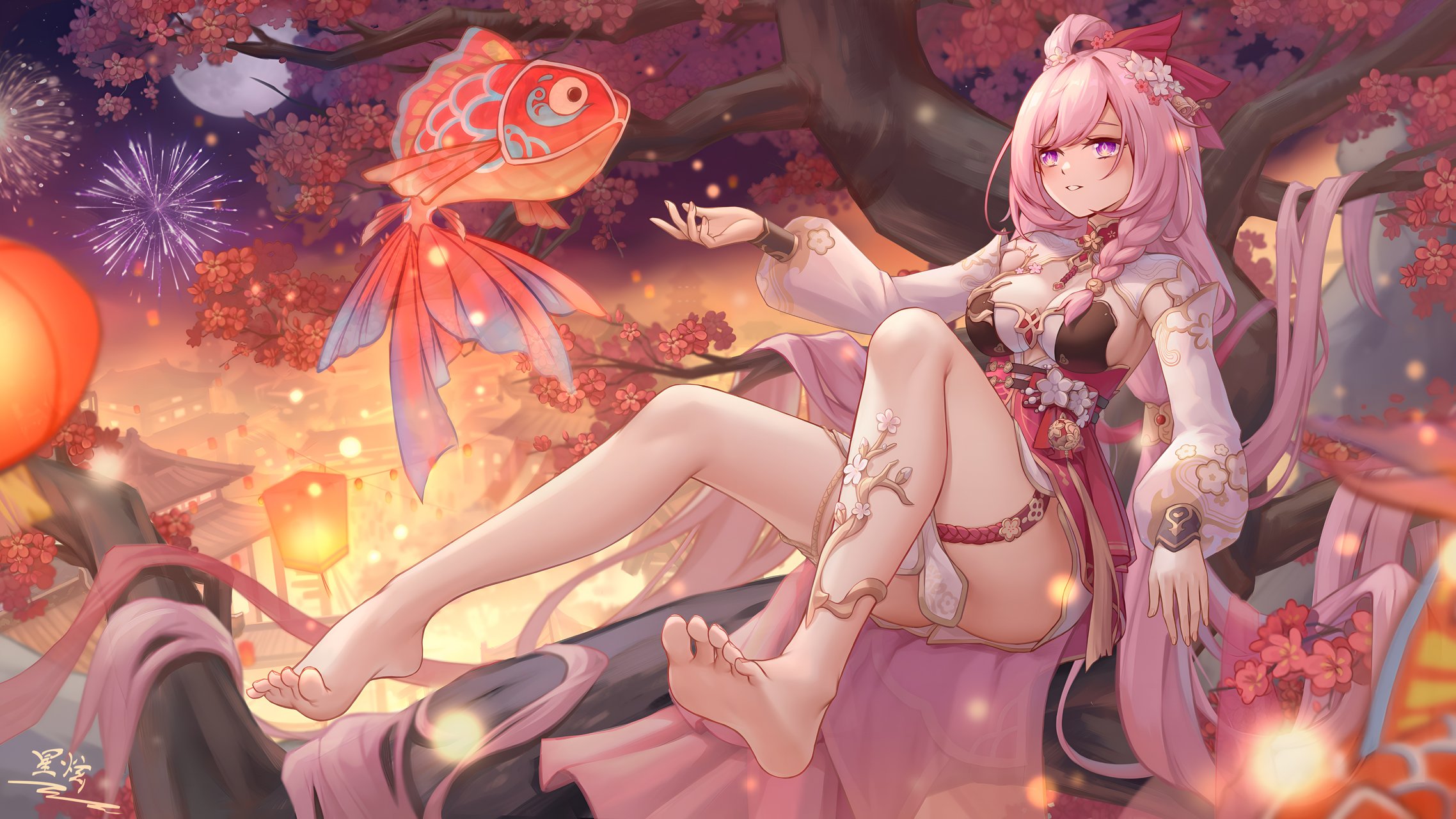Elysia Cherry Blossom Festival Wallpaper 4K