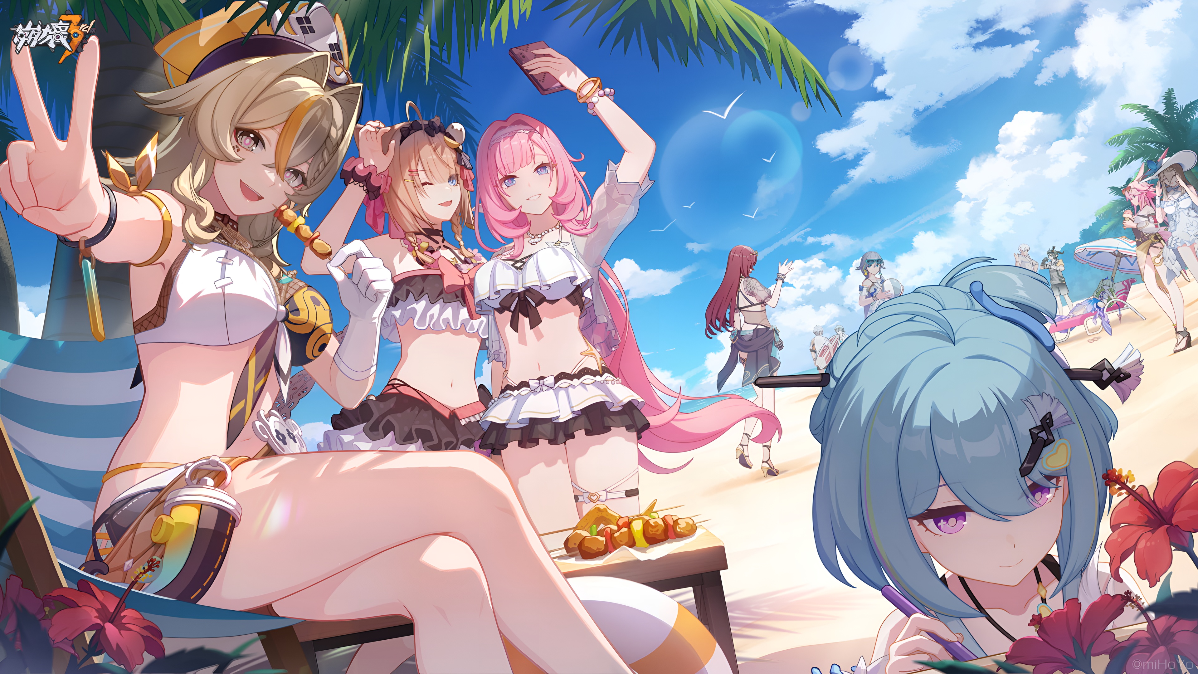 Honkai Impact 3rd Summer Beach Wallpaper - Anime Girls Vacation