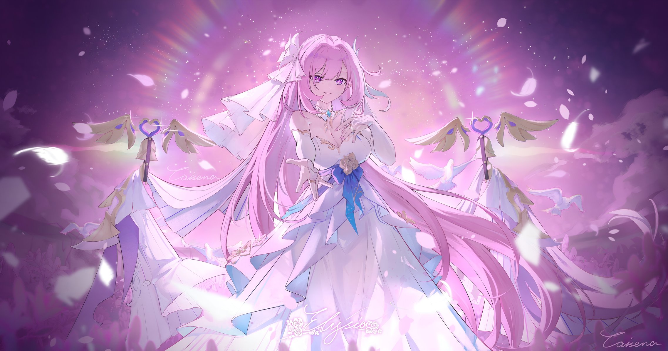 Elysia Bride Wallpaper – Honkai Impact 3rd 4K