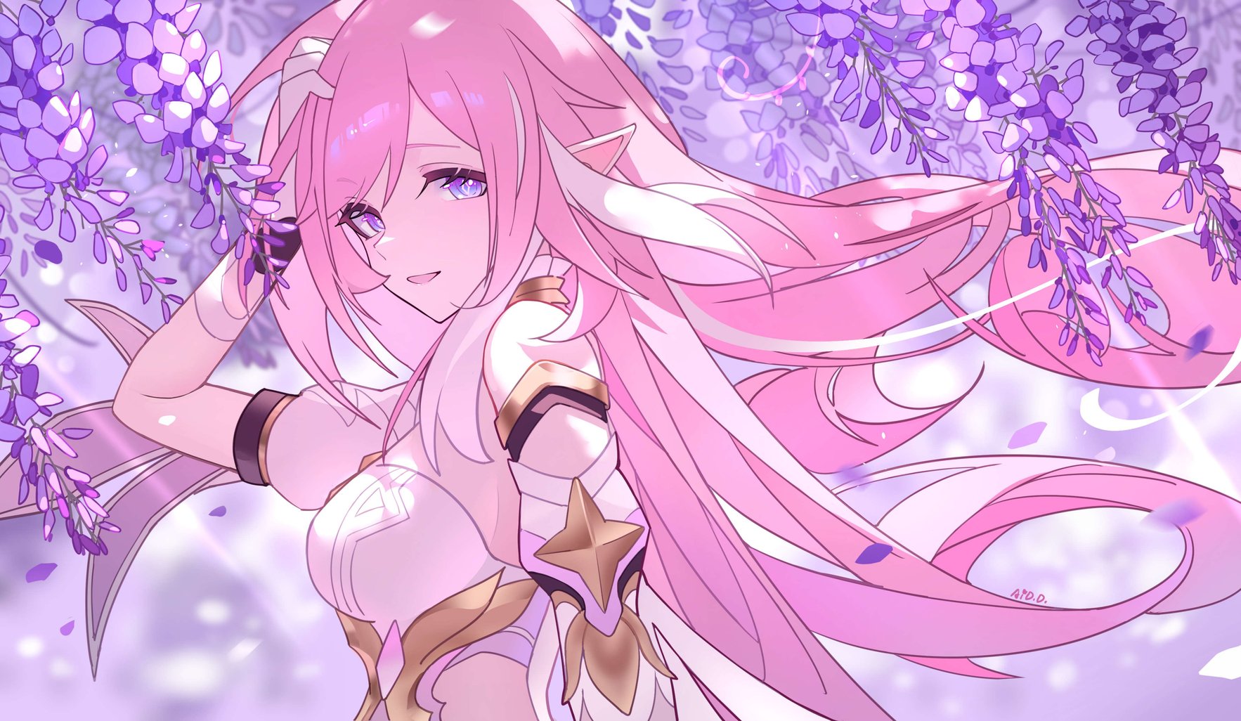 Elysia Wisteria Bloom Wallpaper Honkai Impact 3rd