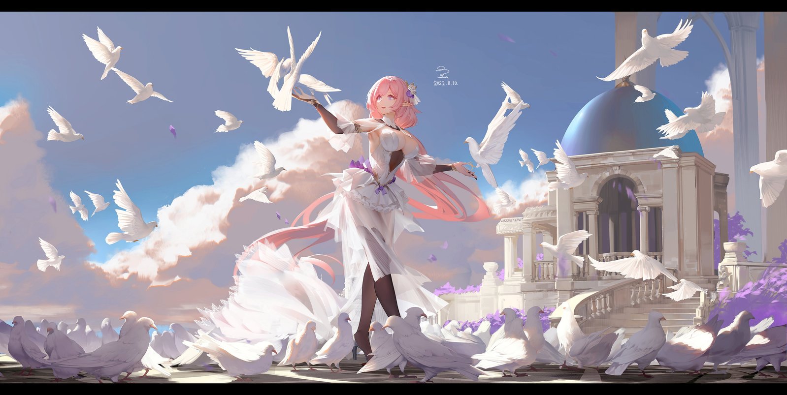 Elysia White Dove Wallpaper – Honkai Impact 3rd