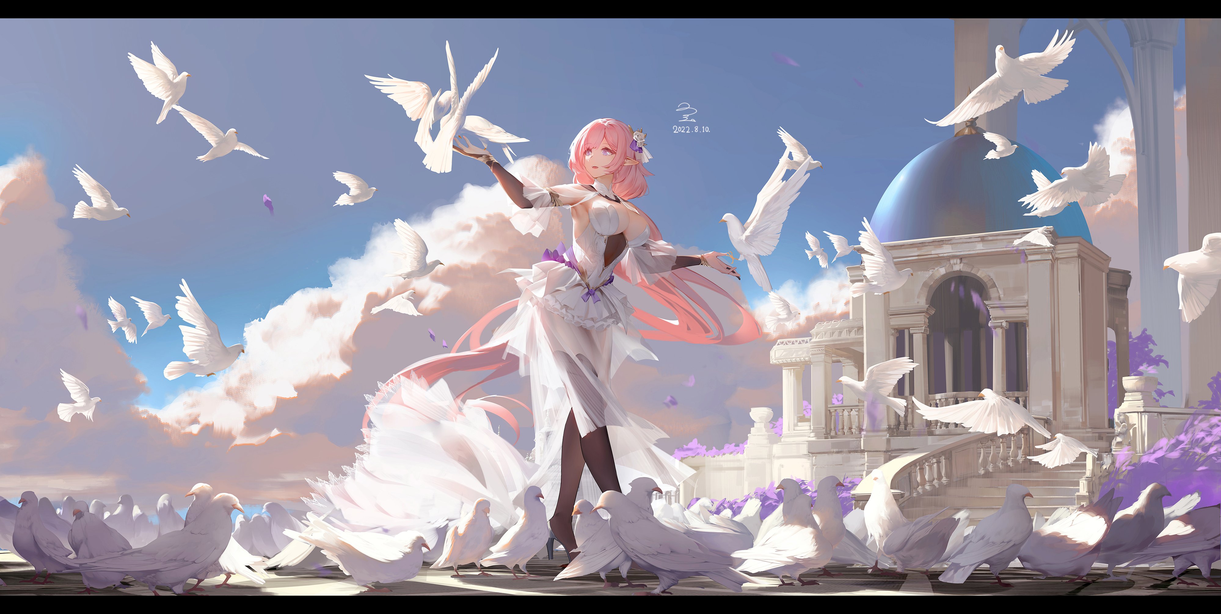 Elysia White Dove Wallpaper – Honkai Impact 3rd