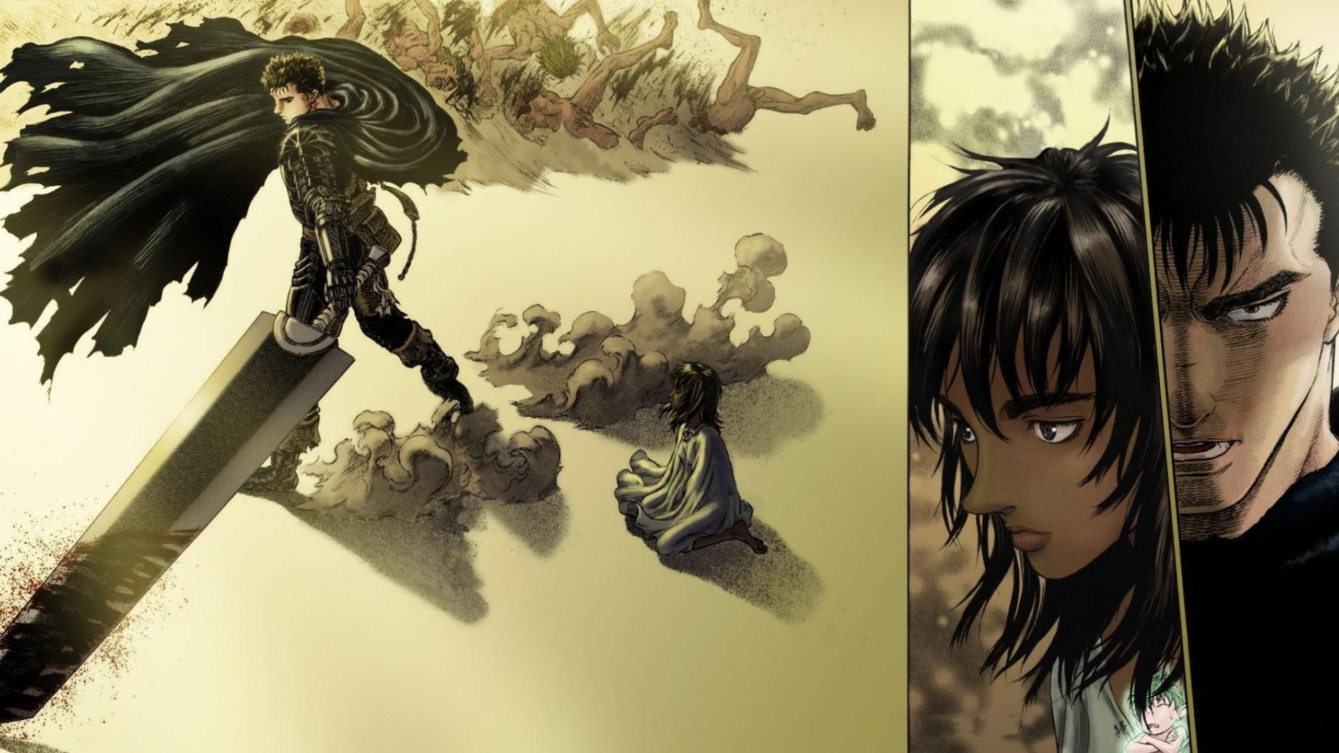 Berserk Guts Casca 4K Wallpaper