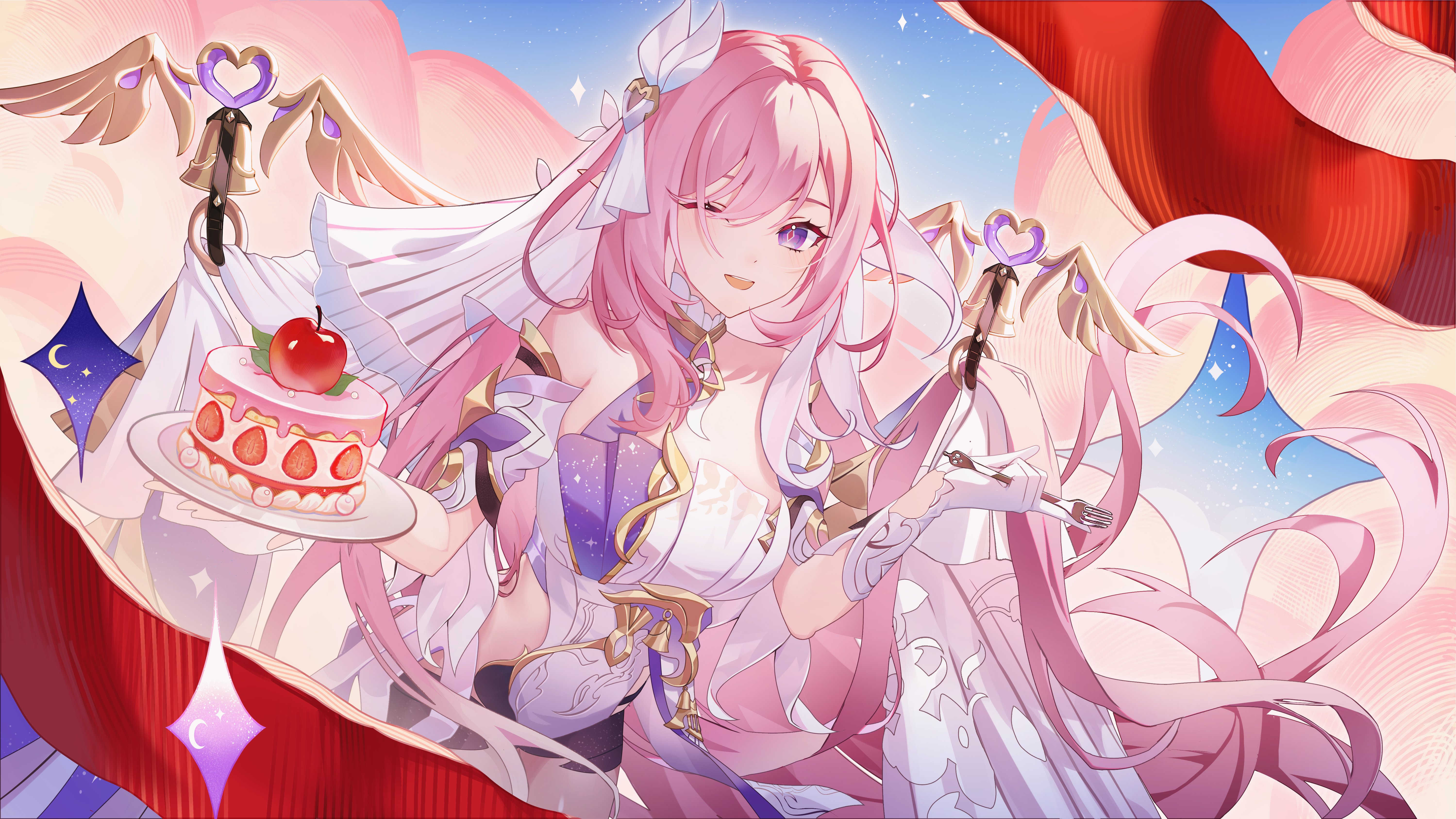 Elysia Birthday Cake Wallpaper Honkai Impact 3rd