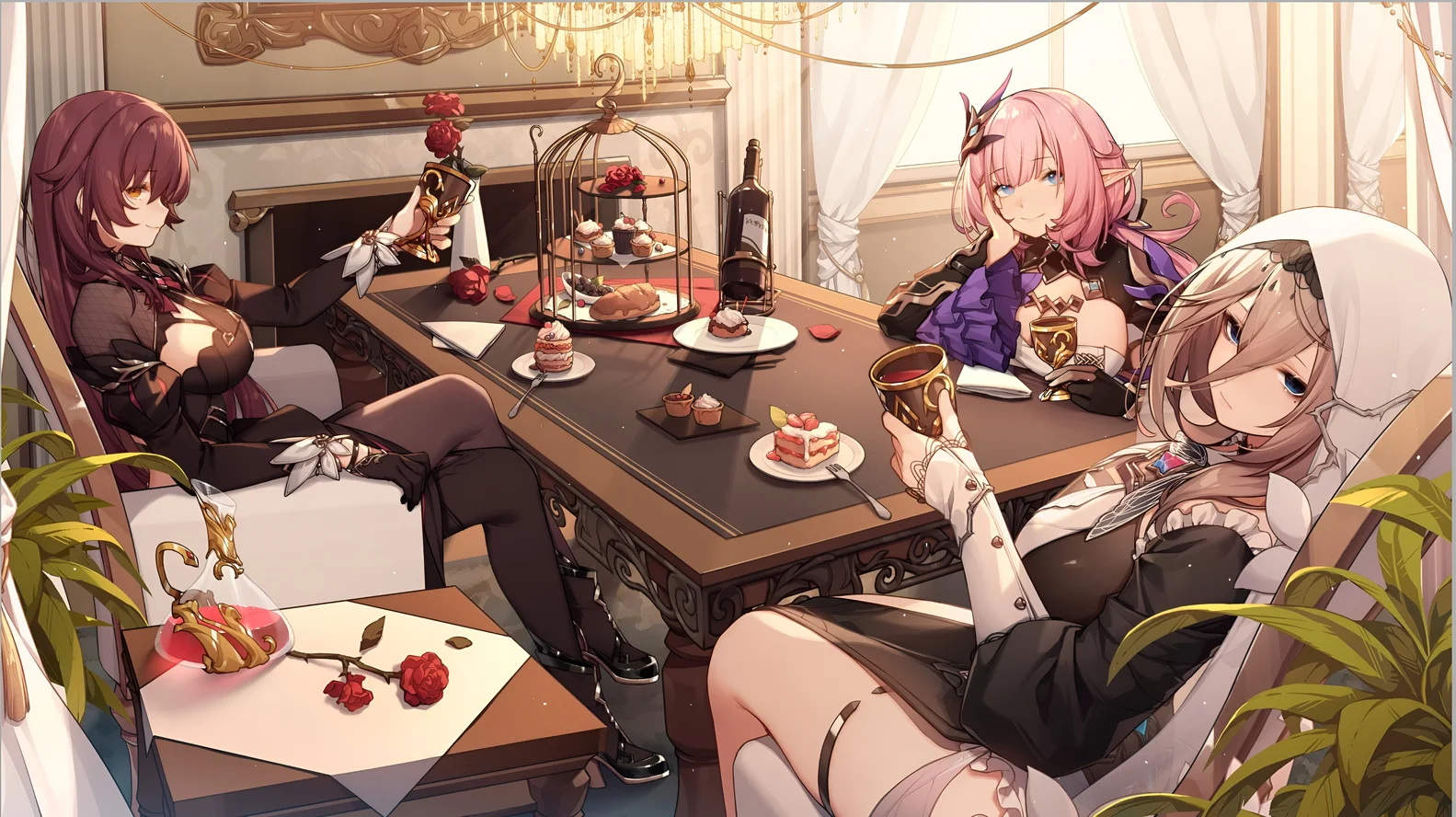 Honkai Impact 3rd – Elysia, Aponia & Eden Tea Party Wallpaper