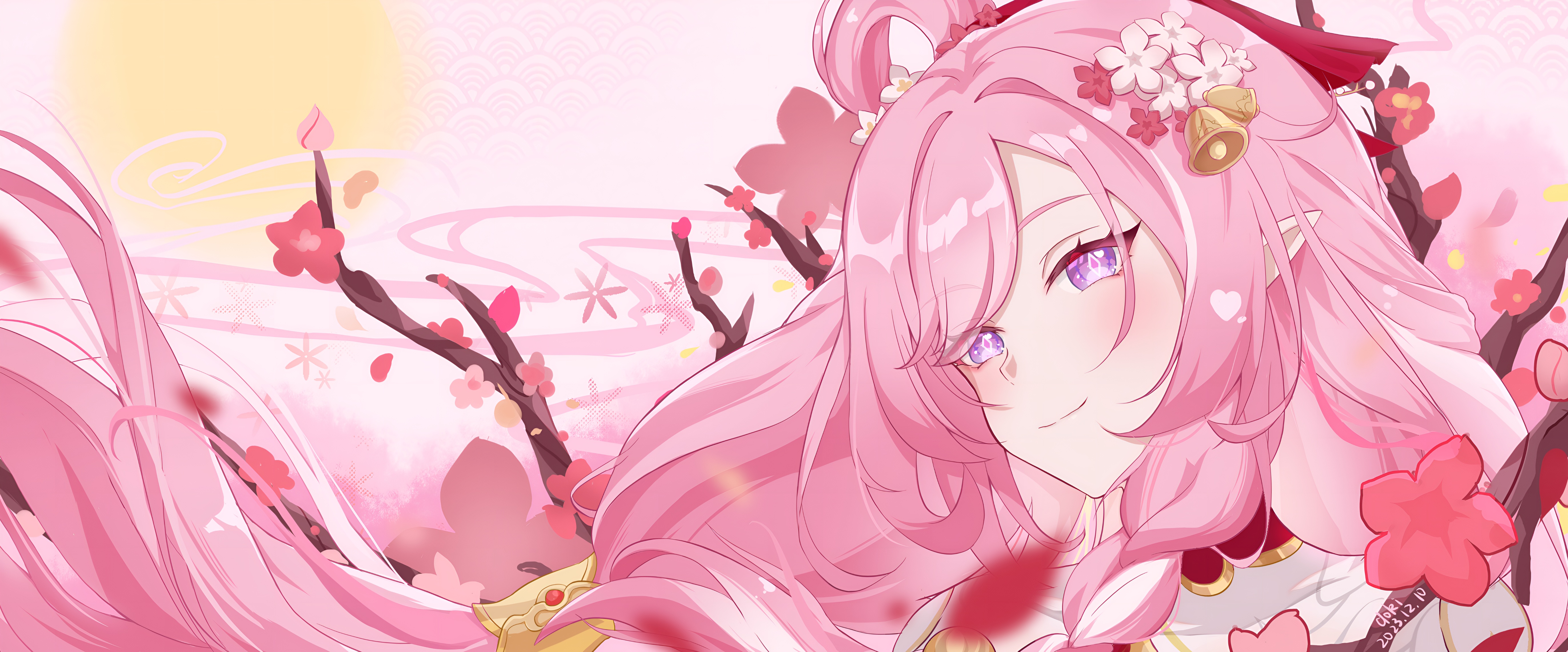 Elysia Cherry Blossom 4K Anime Wallpaper