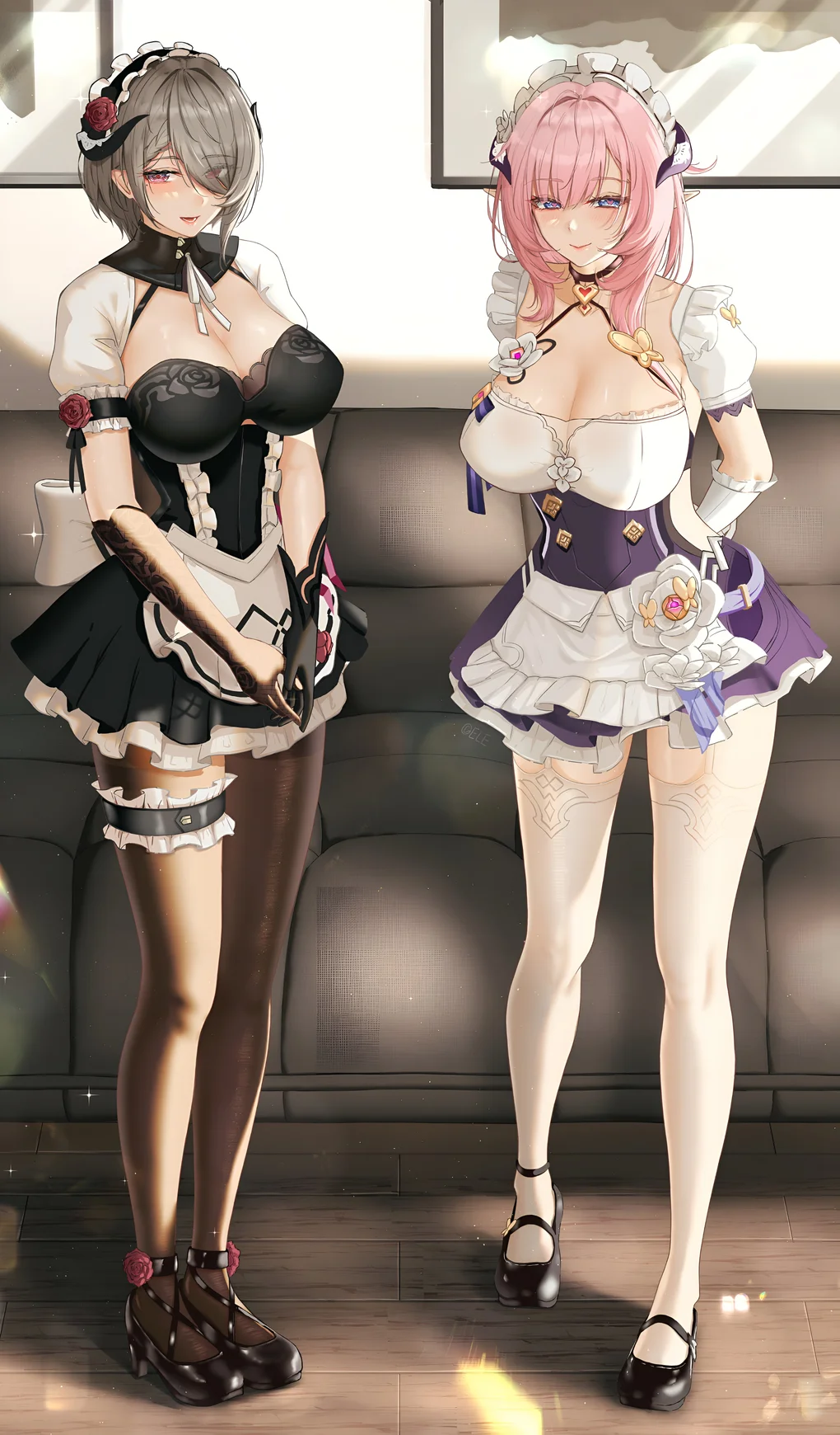 Elysia & Rita Maid Wallpaper Honkai Impact 3rd