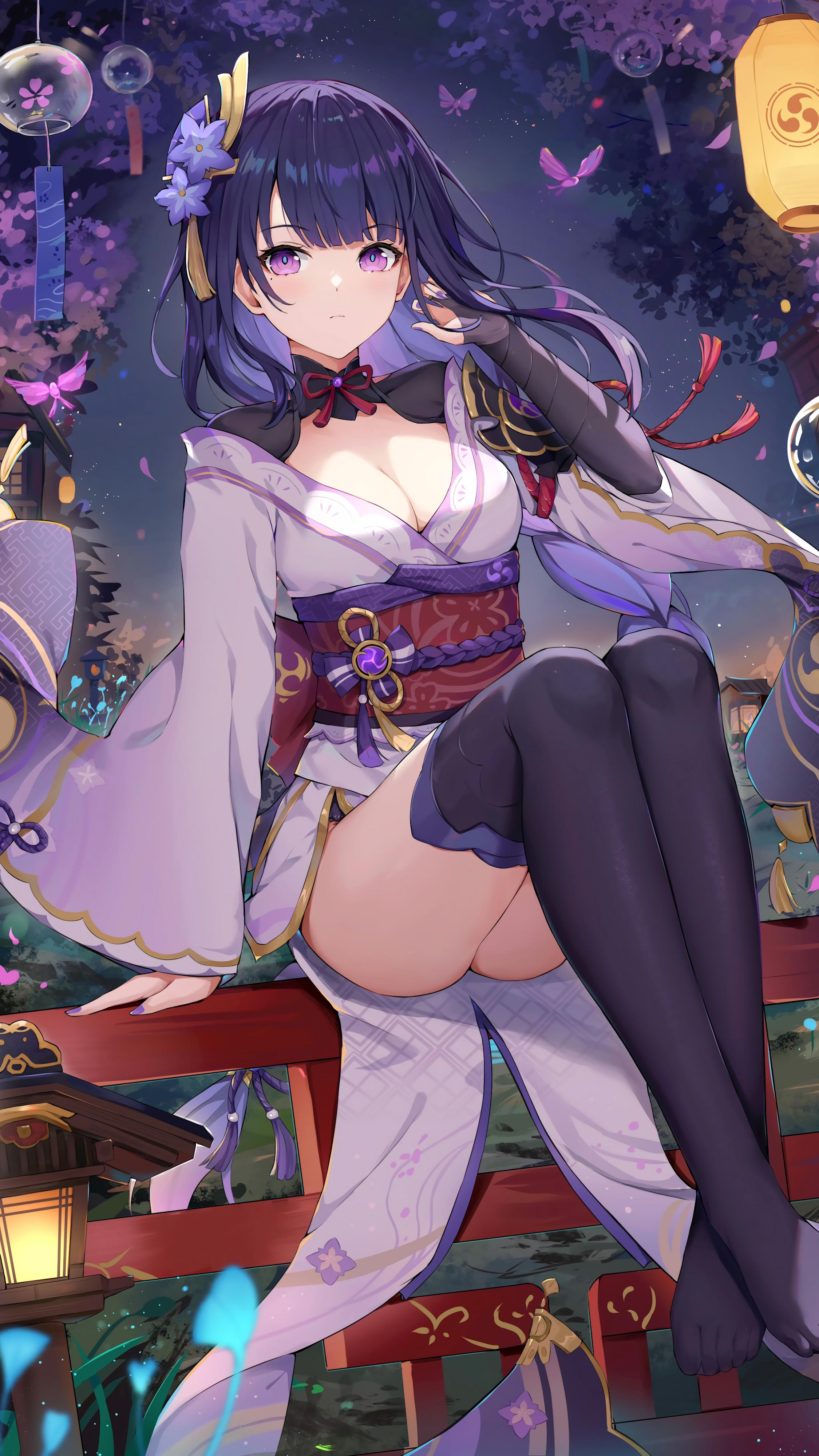 Raiden Shogun Night Festival Wallpaper Genshin Impact