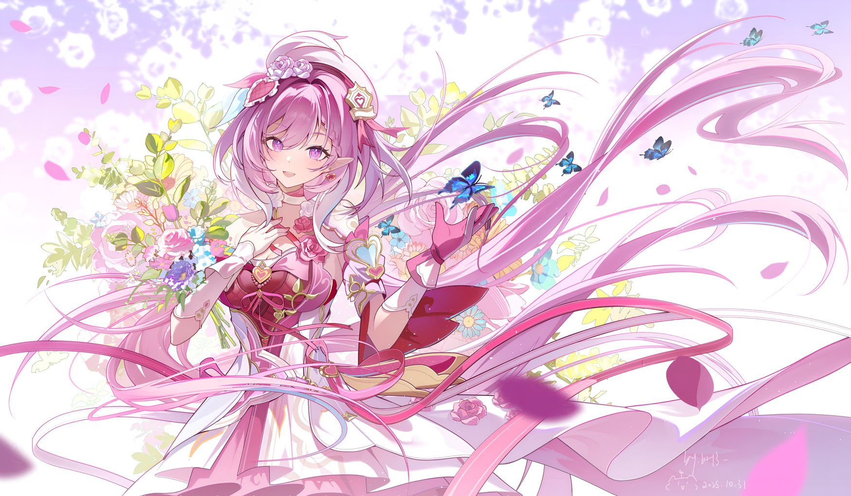 Elysia Spring Blossom 4K Anime Wallpaper