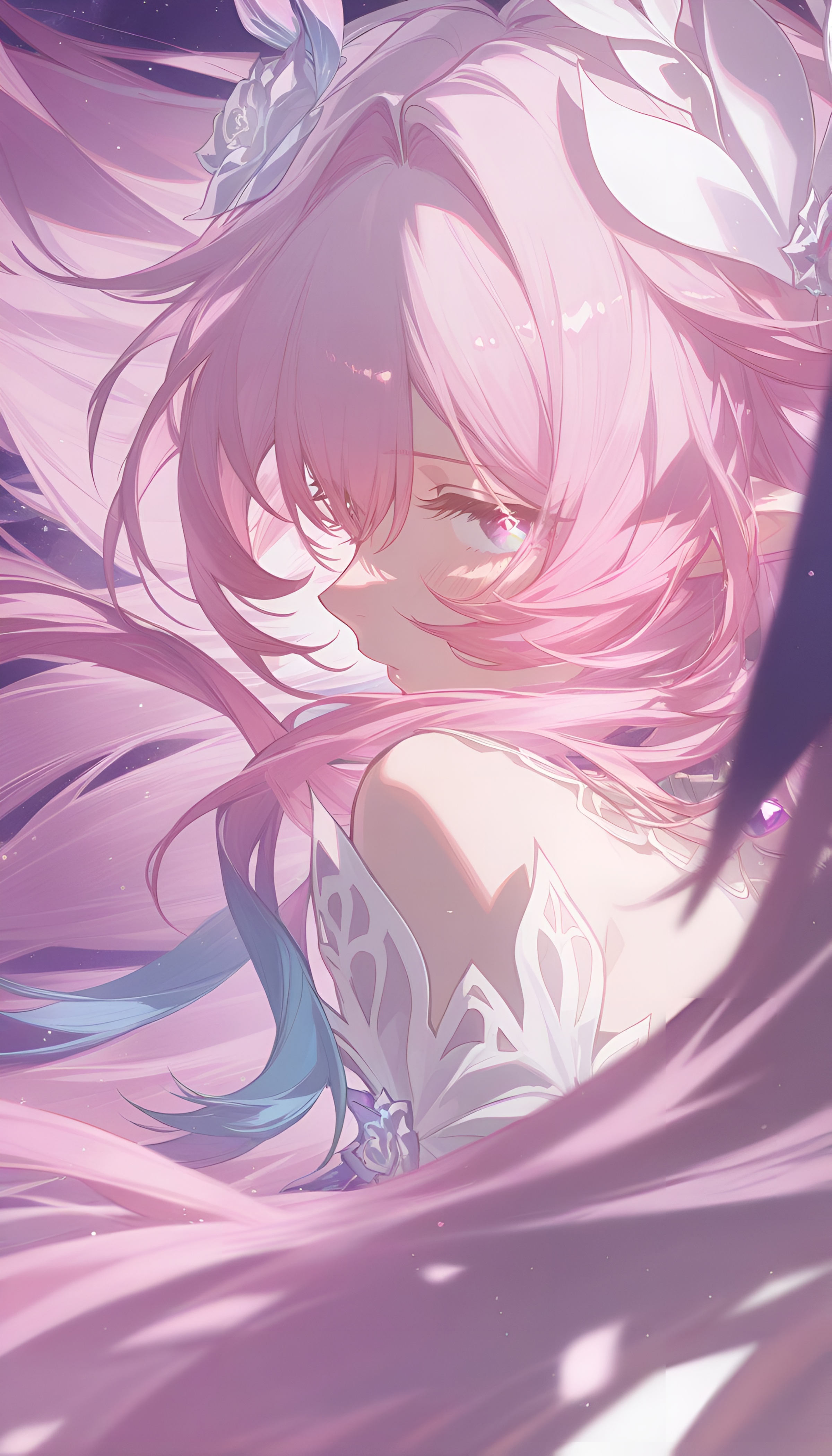 Elysia Pink Blossom 4K Anime Wallpaper