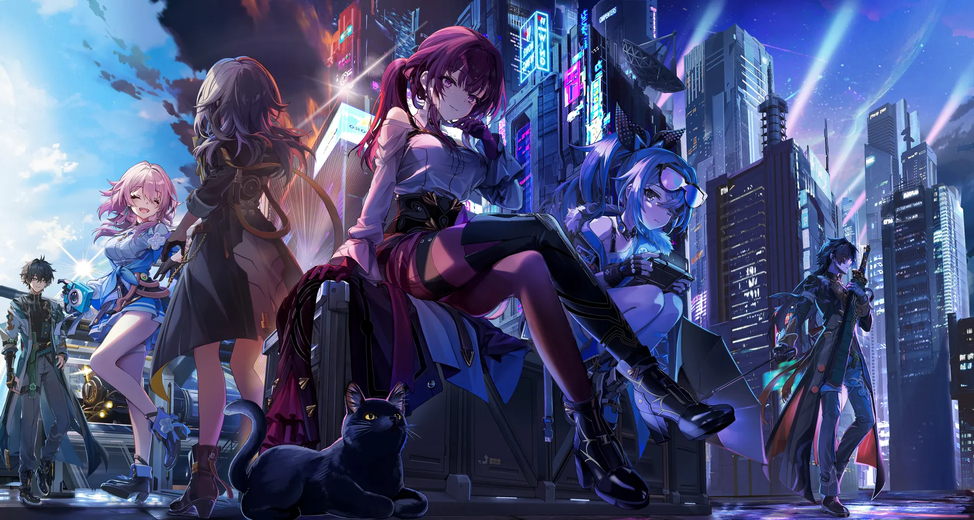 Kafka Honkai Star Rail Cyberpunk City Wallpaper