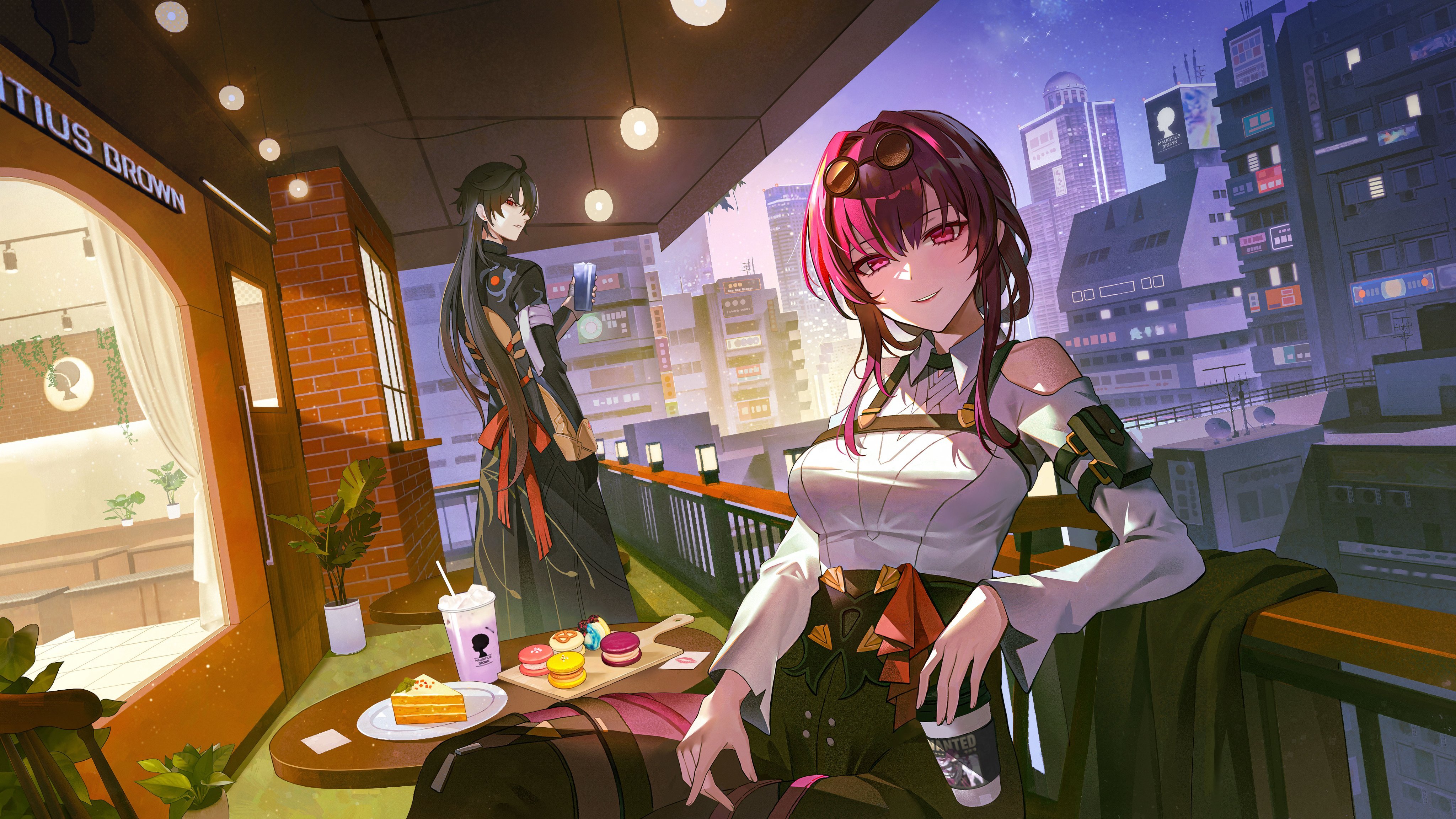 Kafka Honkai Star Rail Night City Wallpaper