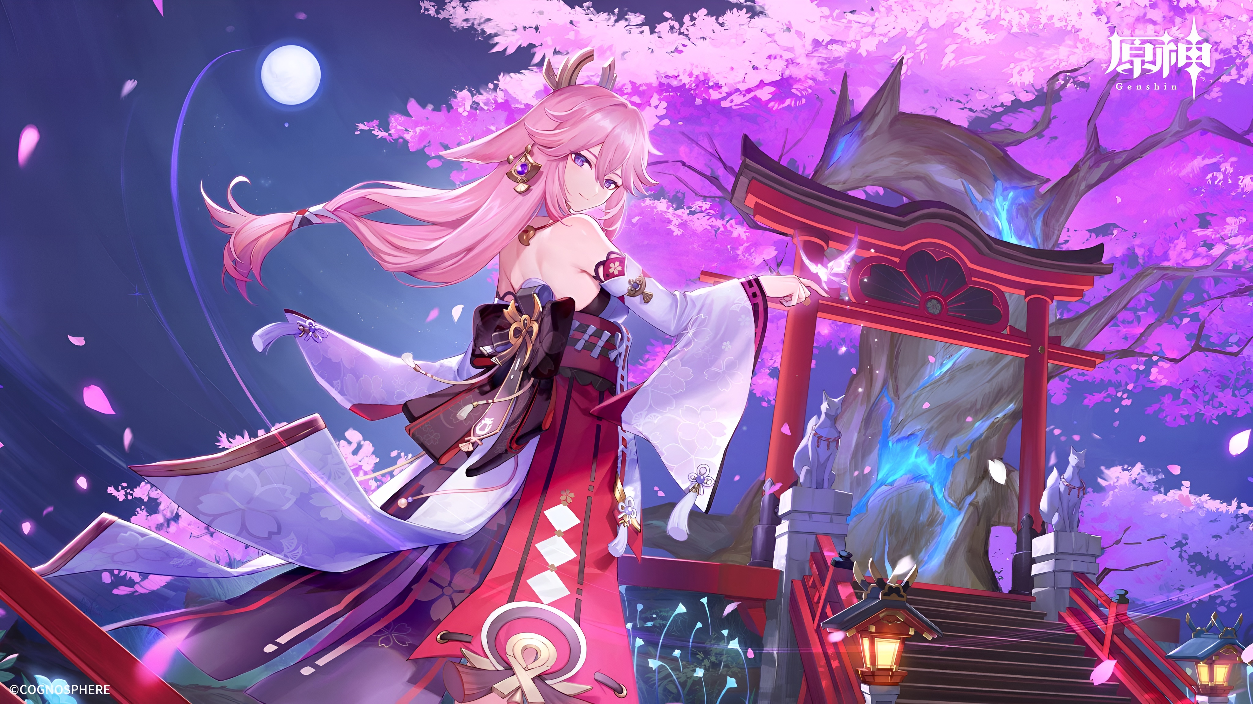 Yae Miko Genshin Impact 4K Wallpaper