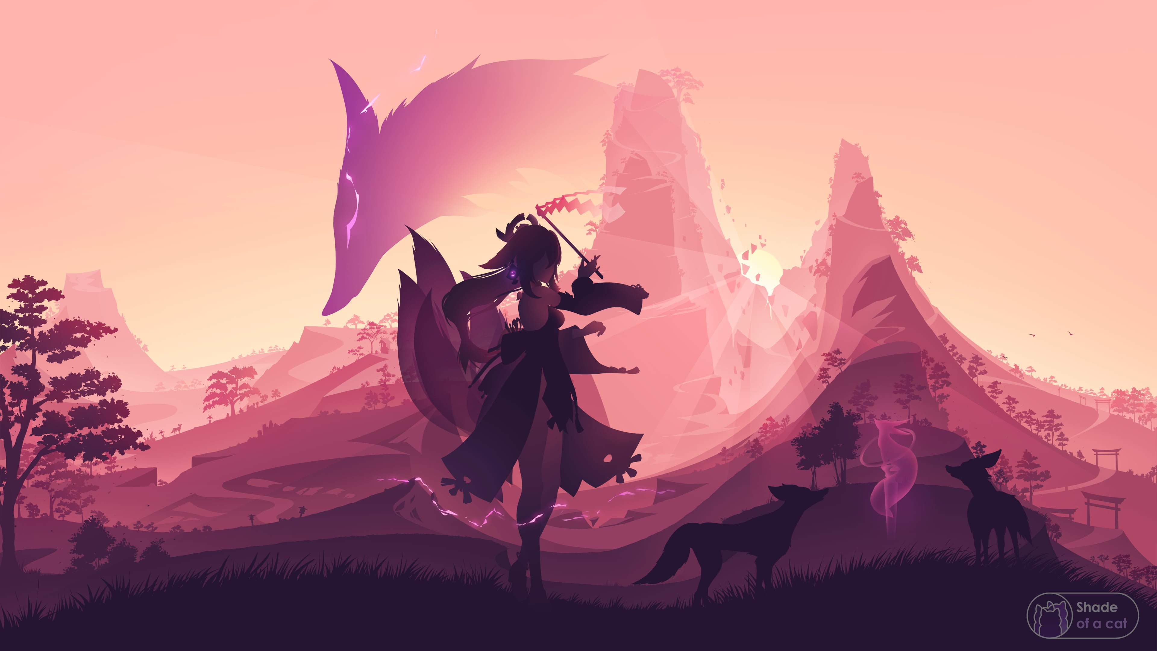 Yae Miko Genshin Impact 4K Wallpaper