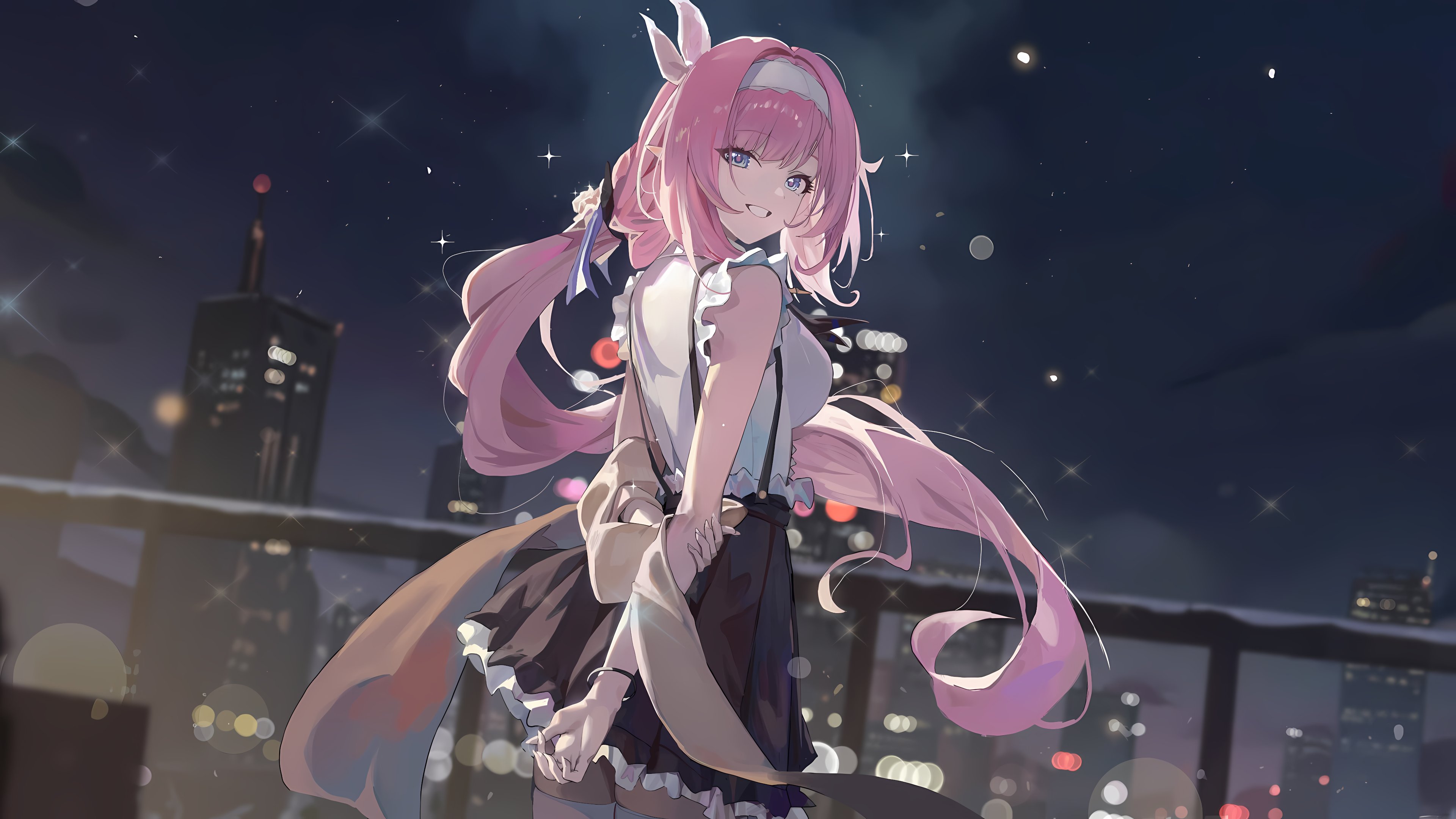 Elysia Nighttime Cityscape Wallpaper 4K