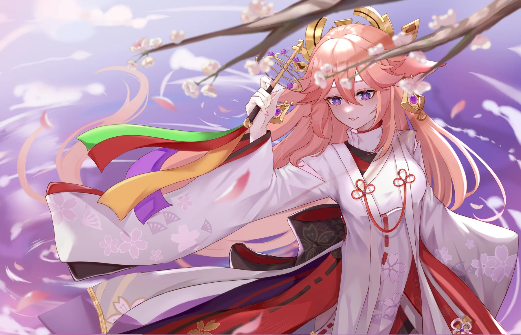 Yae Miko Genshin Impact 4K Pozadina
