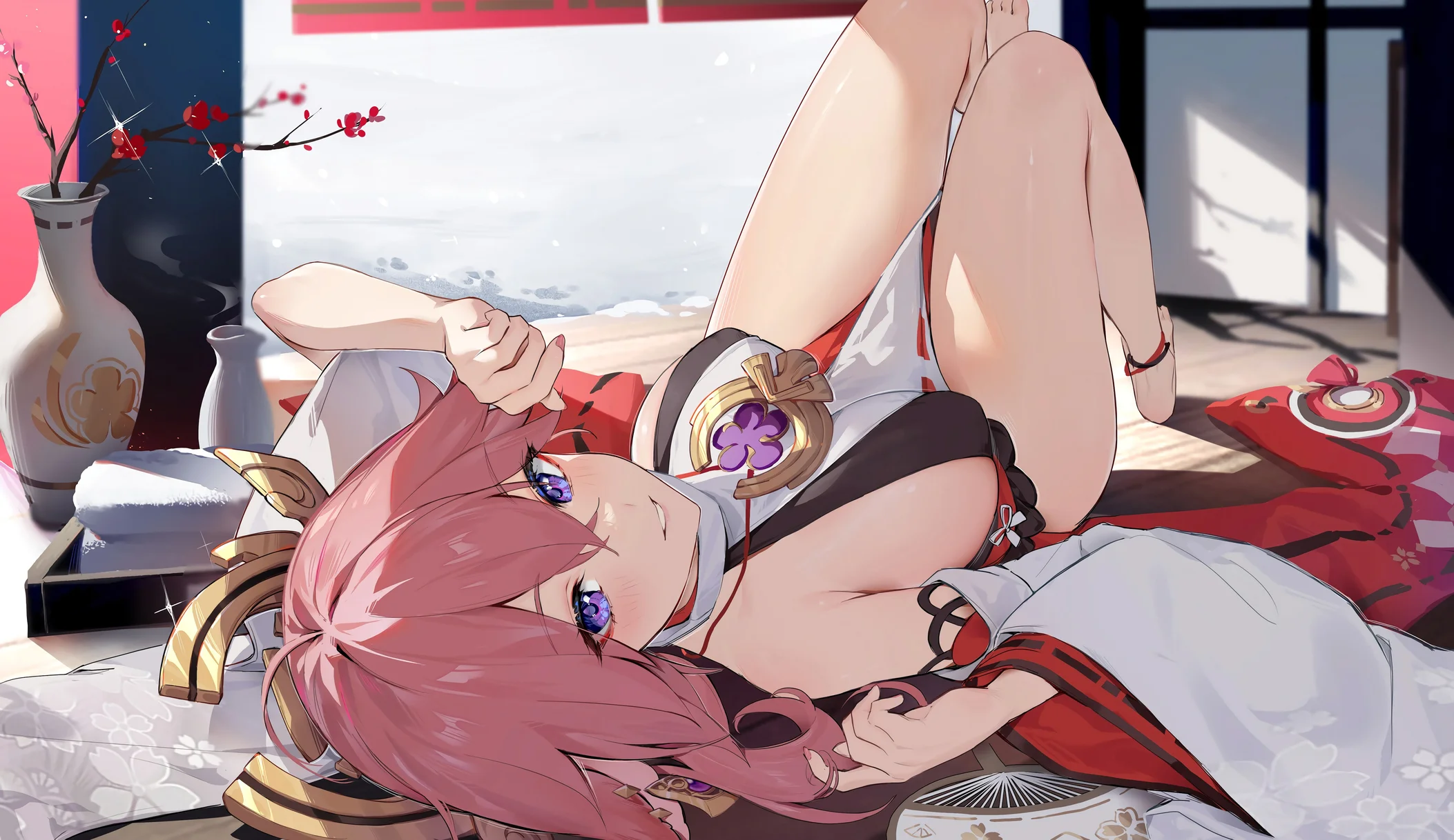 Yae Miko Genshin Impact 4K Позадина