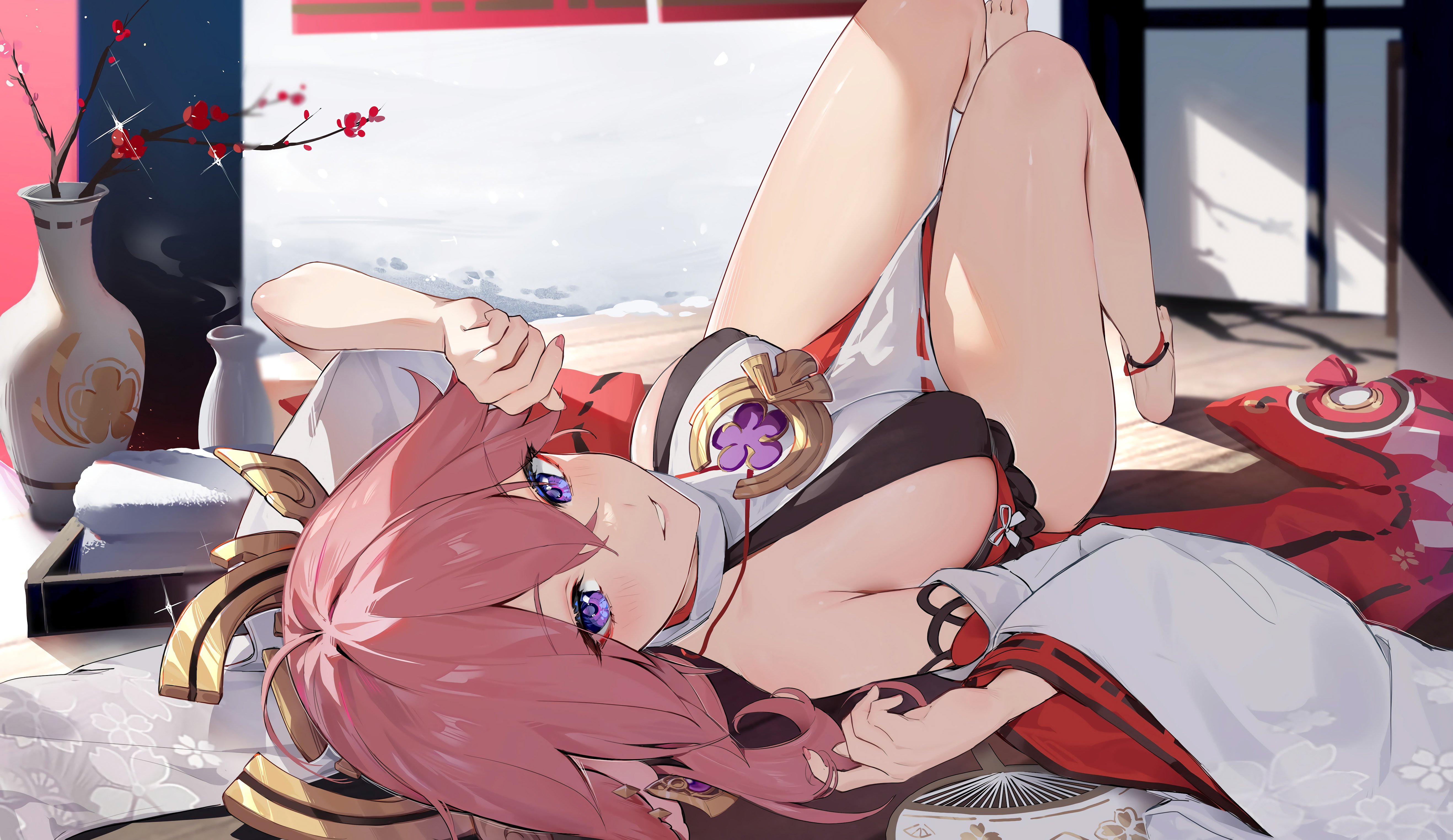 Yae Miko Genshin Impact 4K Wallpaper