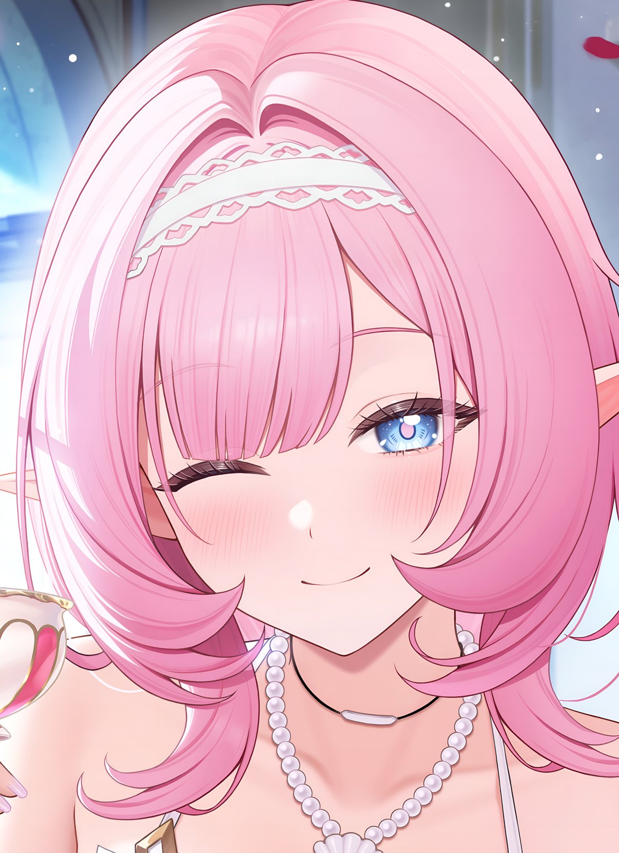 Elysia Pink Hair Wink Wallpaper Honkai Impact 3rd