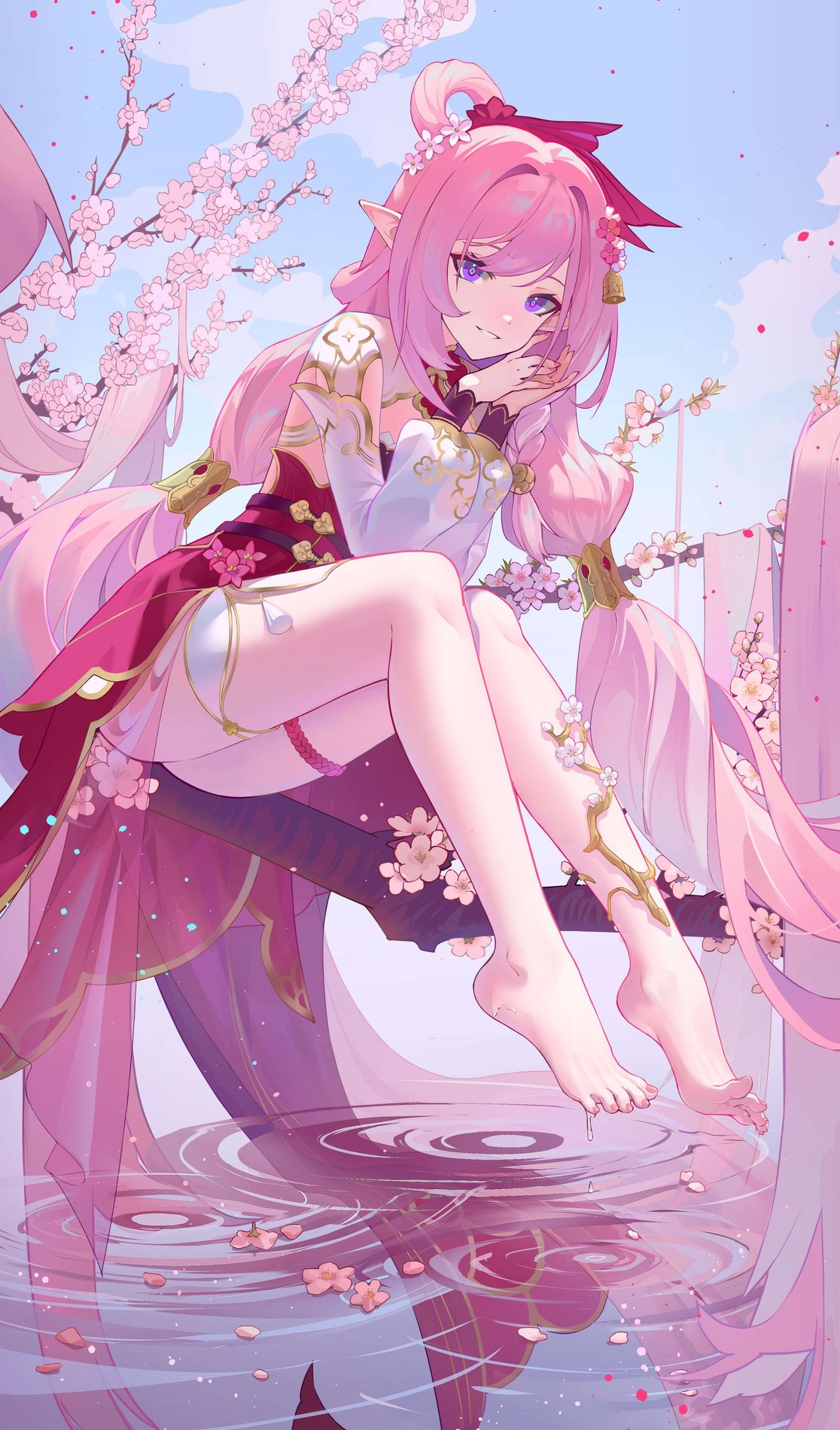 Elysia Cherry Blossom 4K Anime Wallpaper
