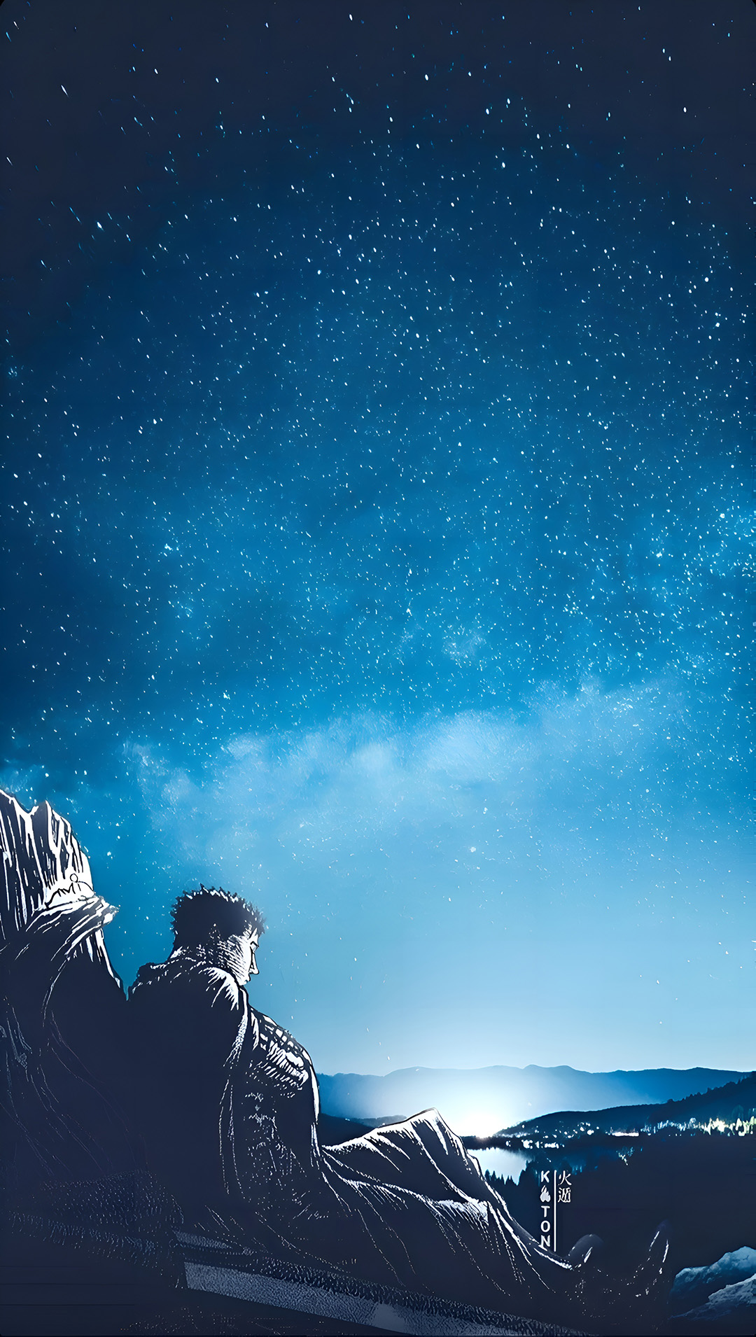 Guts Berserk Sterrennacht Mobiele Achtergrond