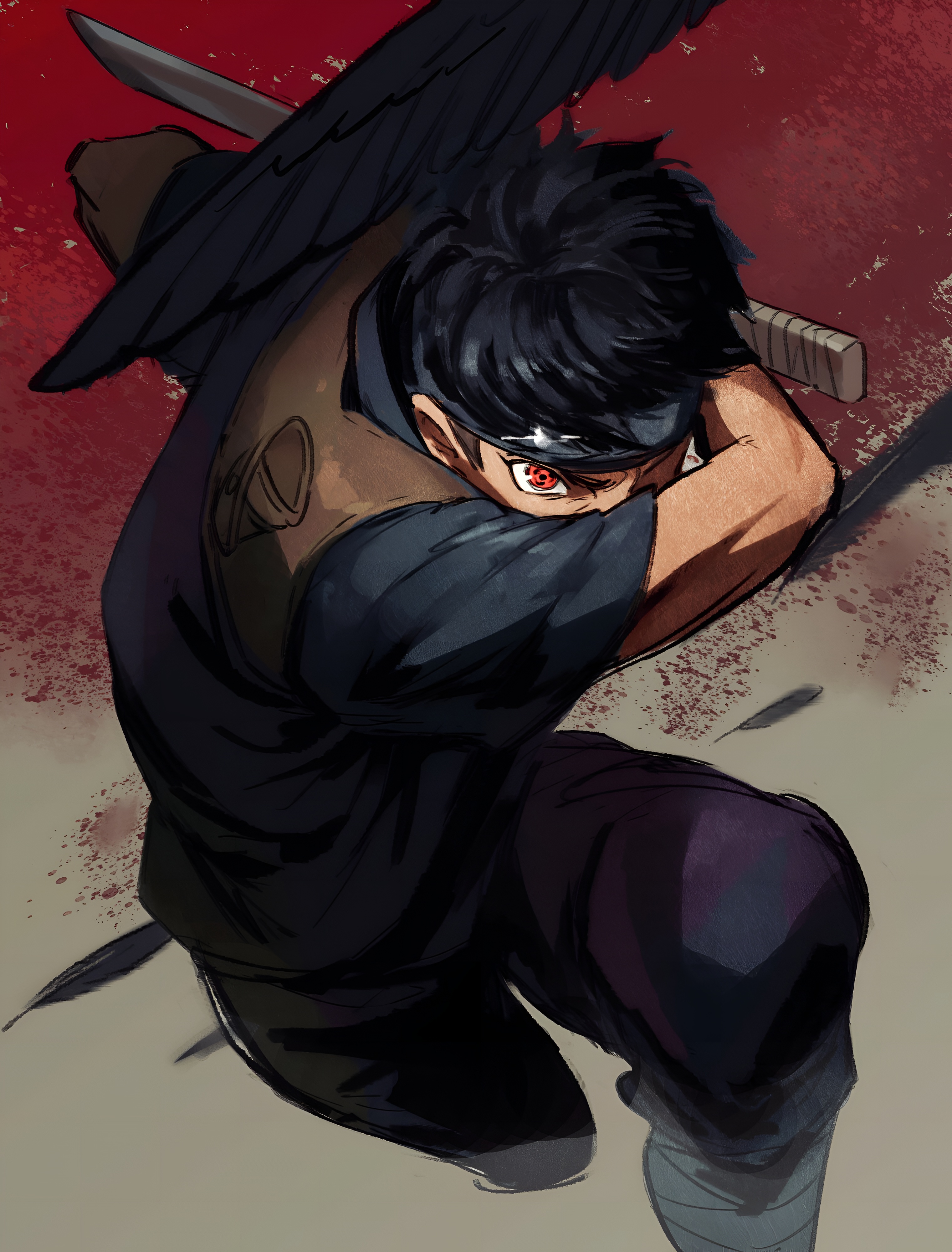 Shisui Uchiha Dark Ninja Wallpaper 4K